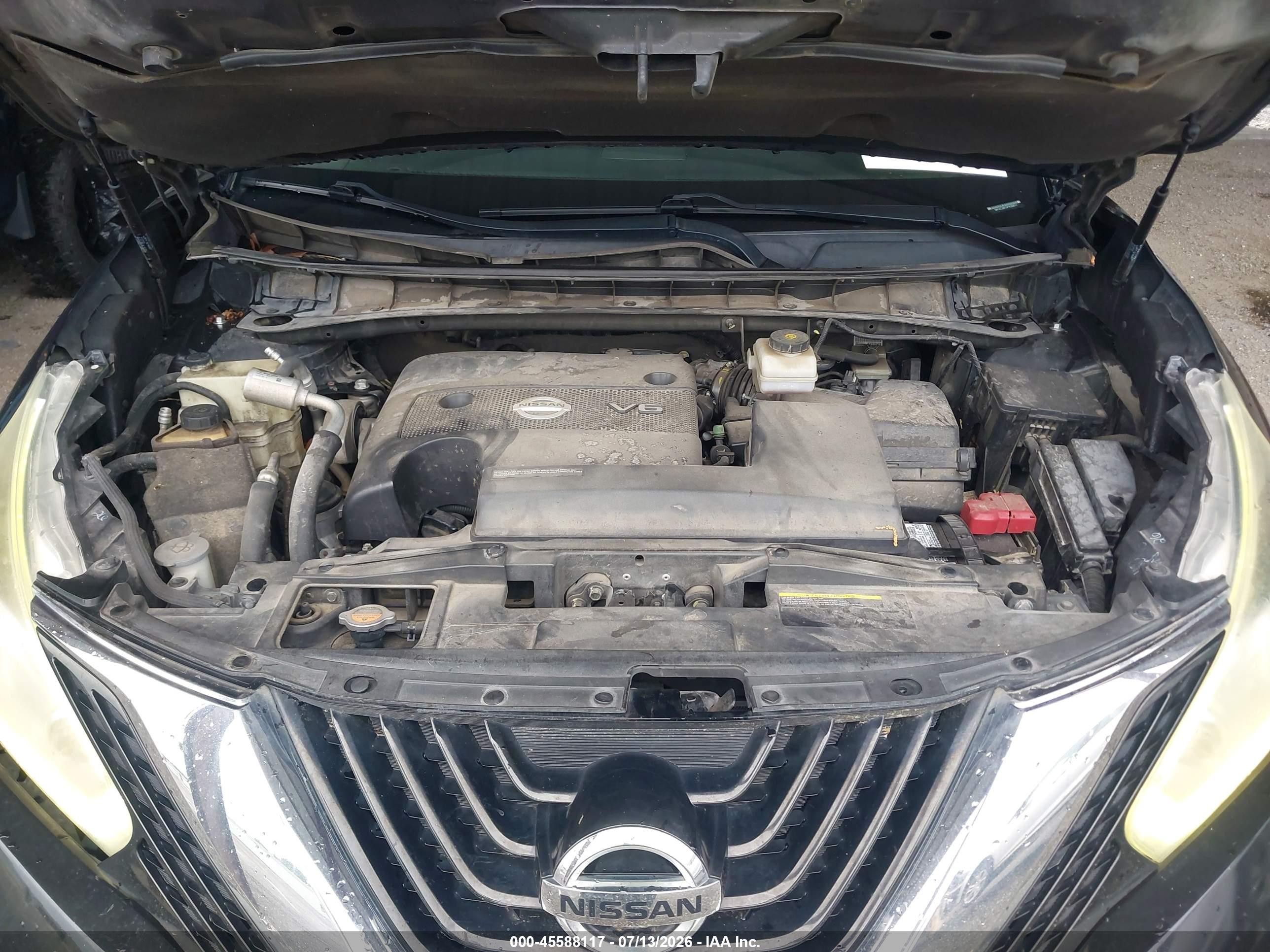 2015 Nissan Murano Sl Black vin: 5N1AZ2MG3FN220611