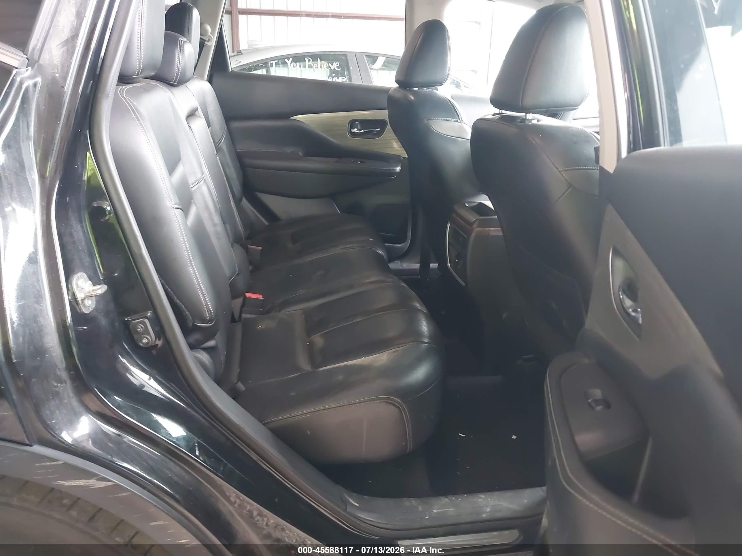 2015 Nissan Murano Sl Black vin: 5N1AZ2MG3FN220611