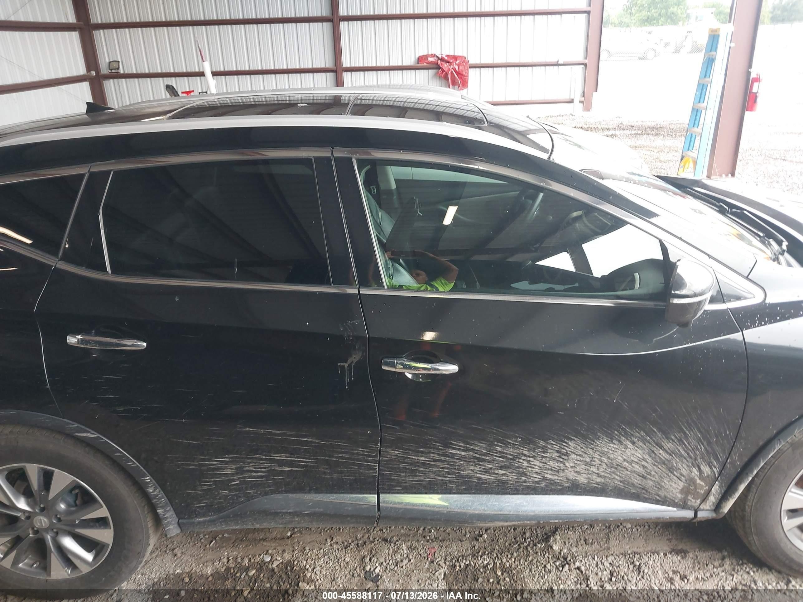 2015 Nissan Murano Sl Black vin: 5N1AZ2MG3FN220611