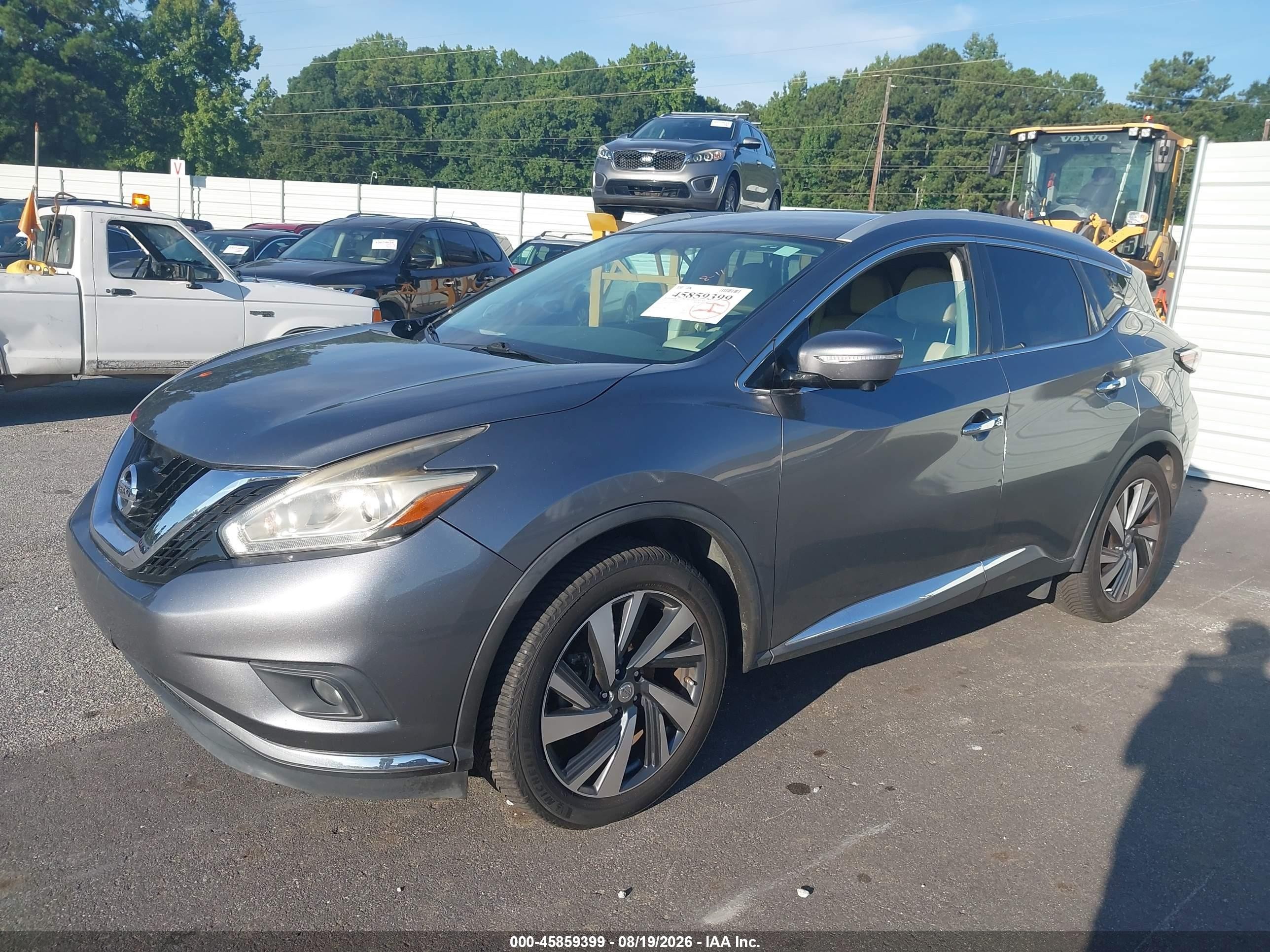 2015 Nissan Murano Platinum Gray vin: 5N1AZ2MG3FN222312