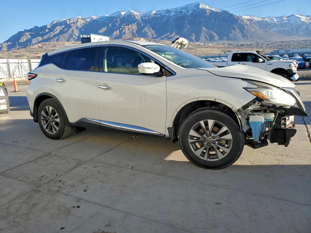 2015 Nissan Murano S White vin: 5N1AZ2MG3FN266617
