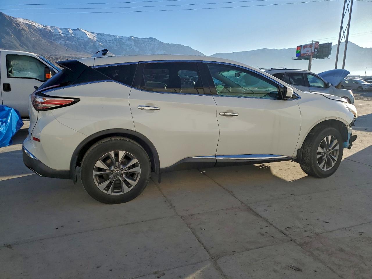 2015 Nissan Murano S White vin: 5N1AZ2MG3FN266617