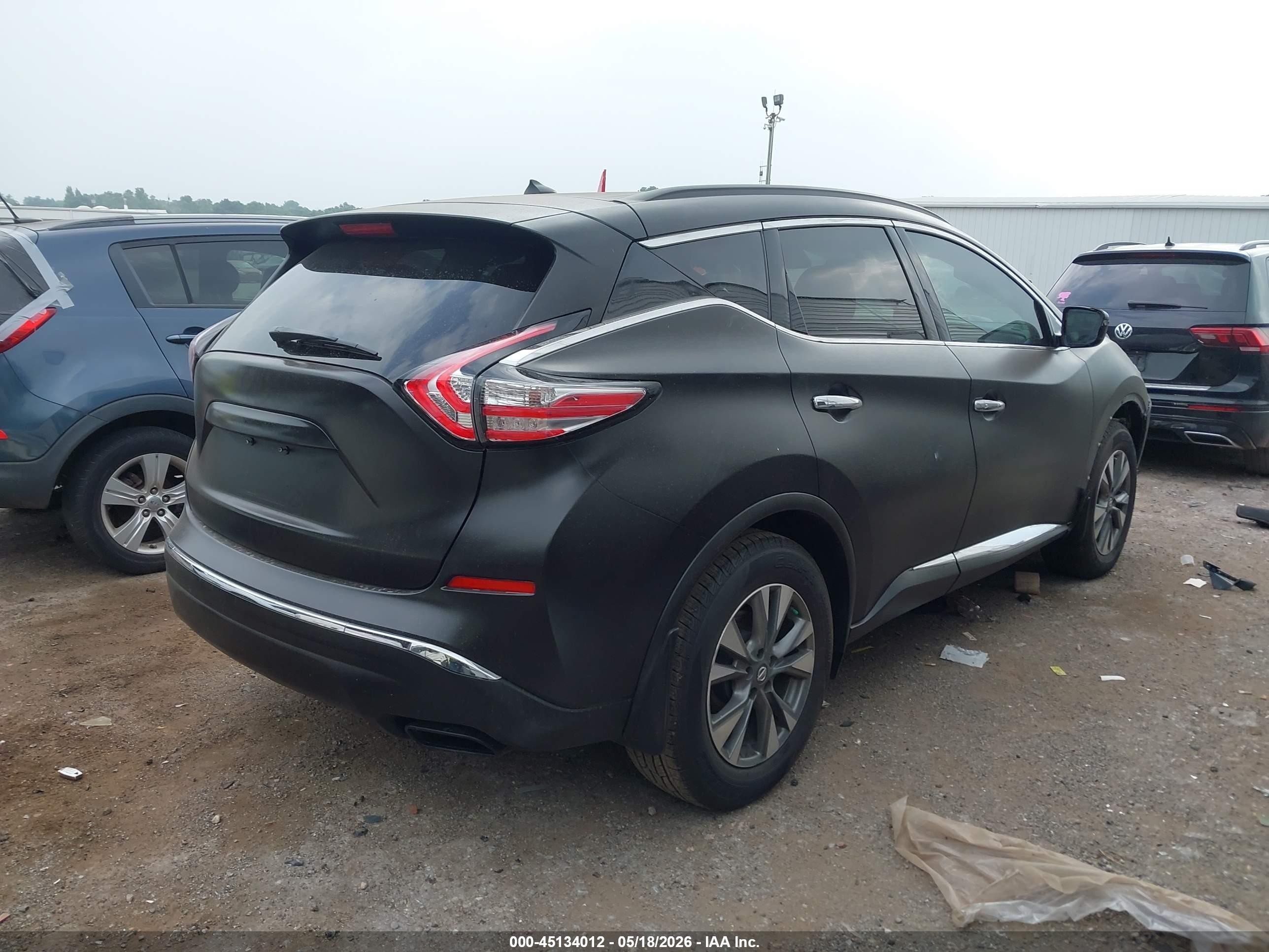 2015 Nissan Murano Sv Black vin: 5N1AZ2MG3FN273938