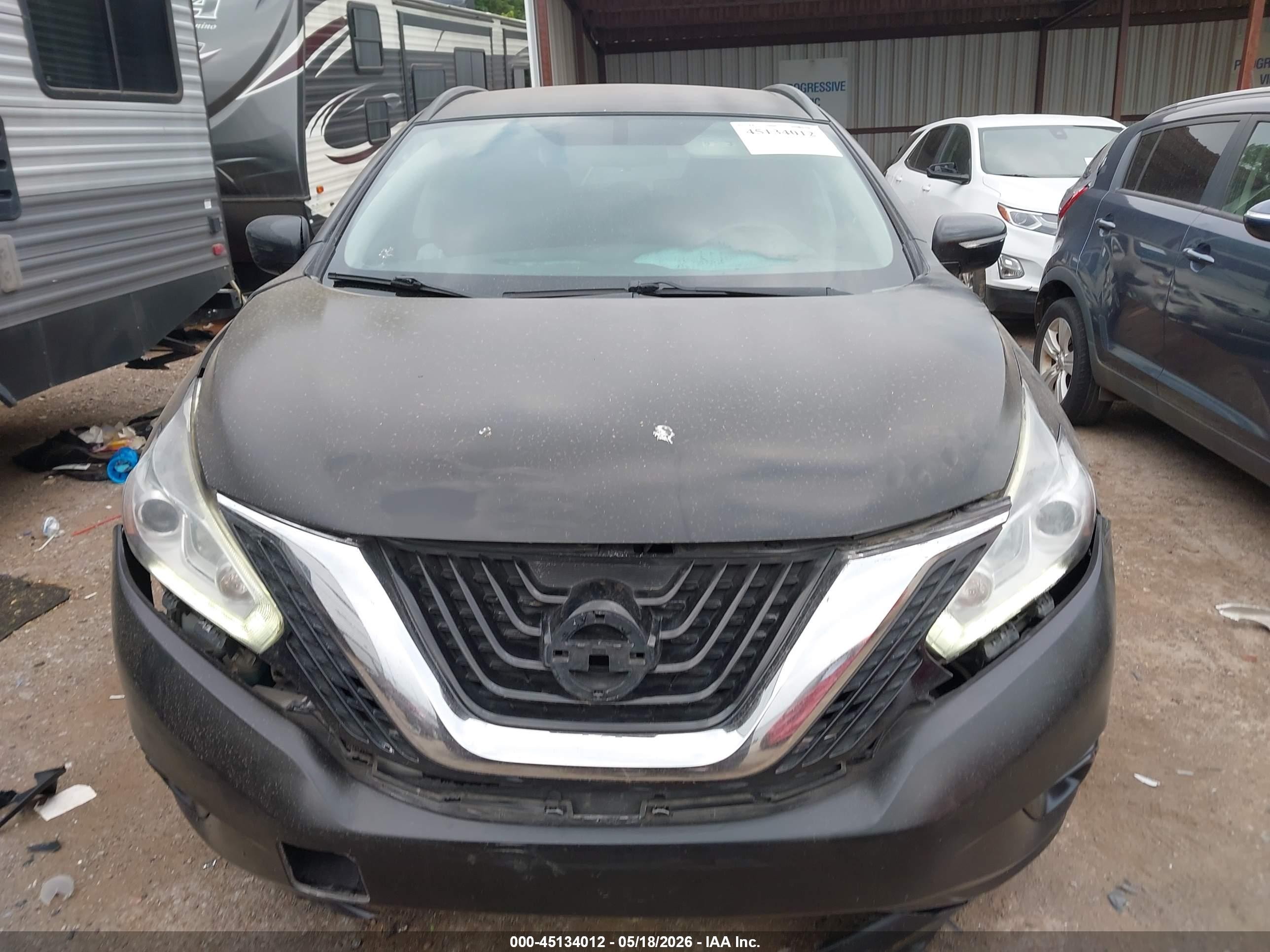 2015 Nissan Murano Sv Black vin: 5N1AZ2MG3FN273938