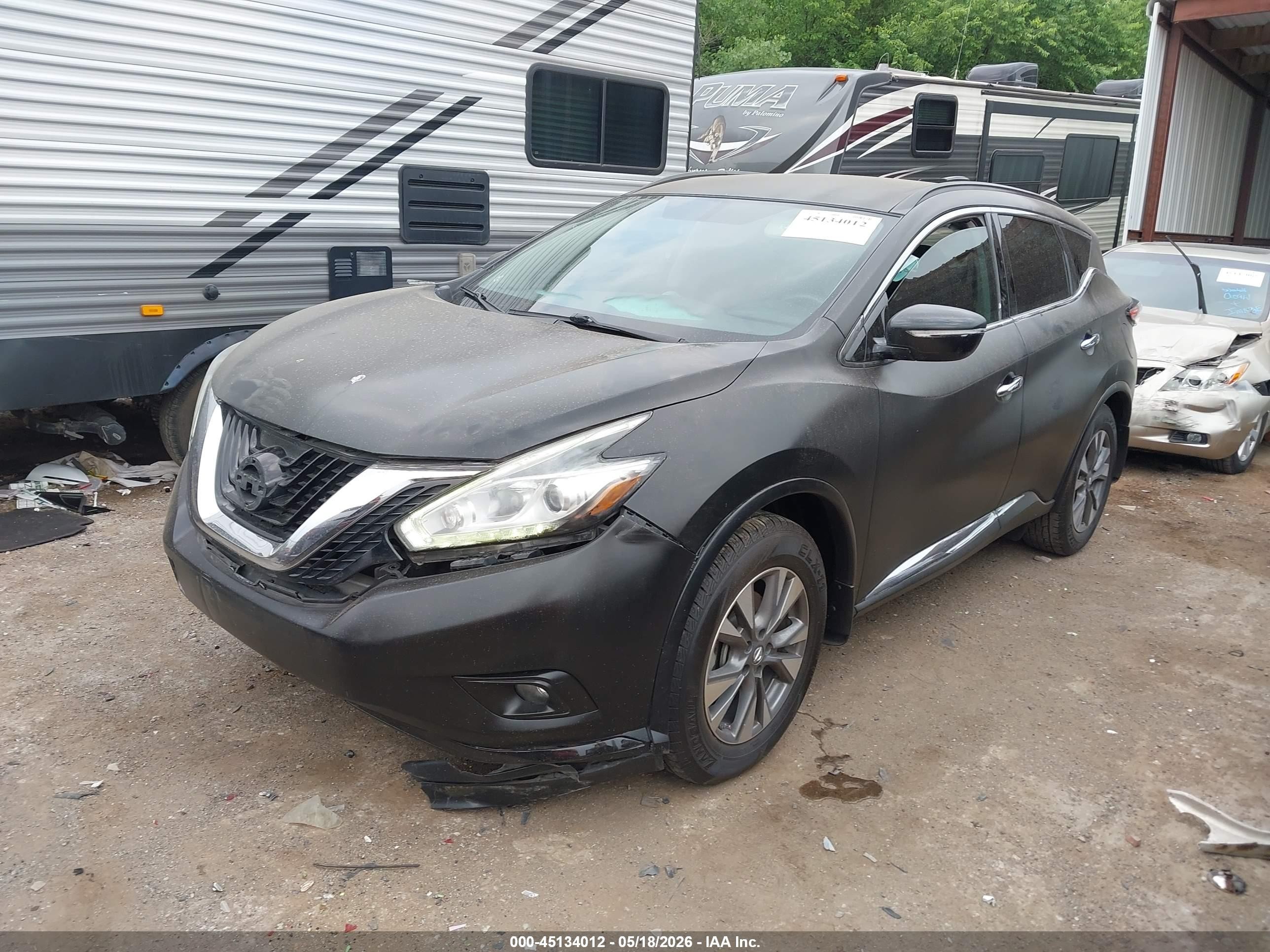 2015 Nissan Murano Sv Black vin: 5N1AZ2MG3FN273938