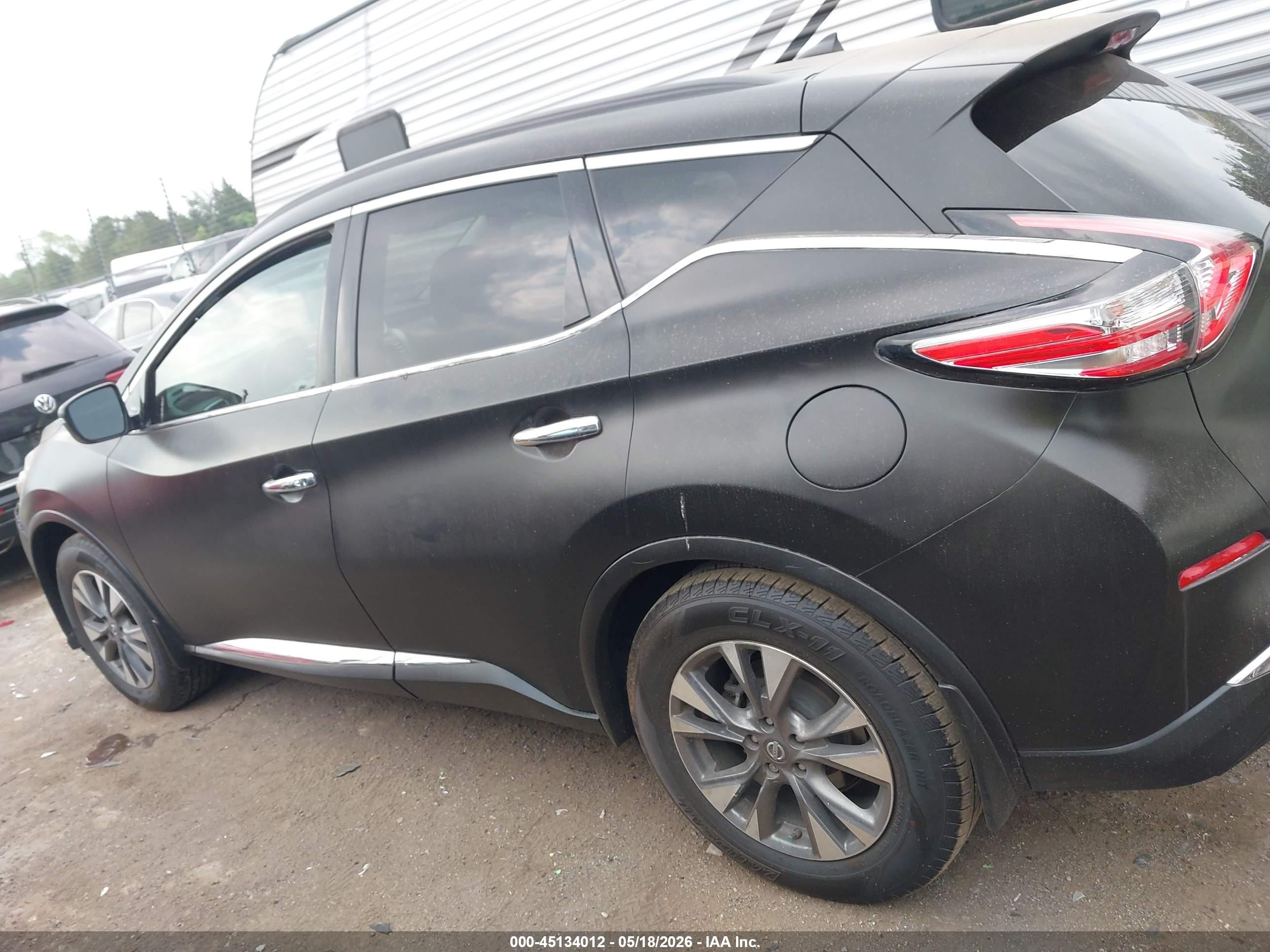 2015 Nissan Murano Sv Black vin: 5N1AZ2MG3FN273938