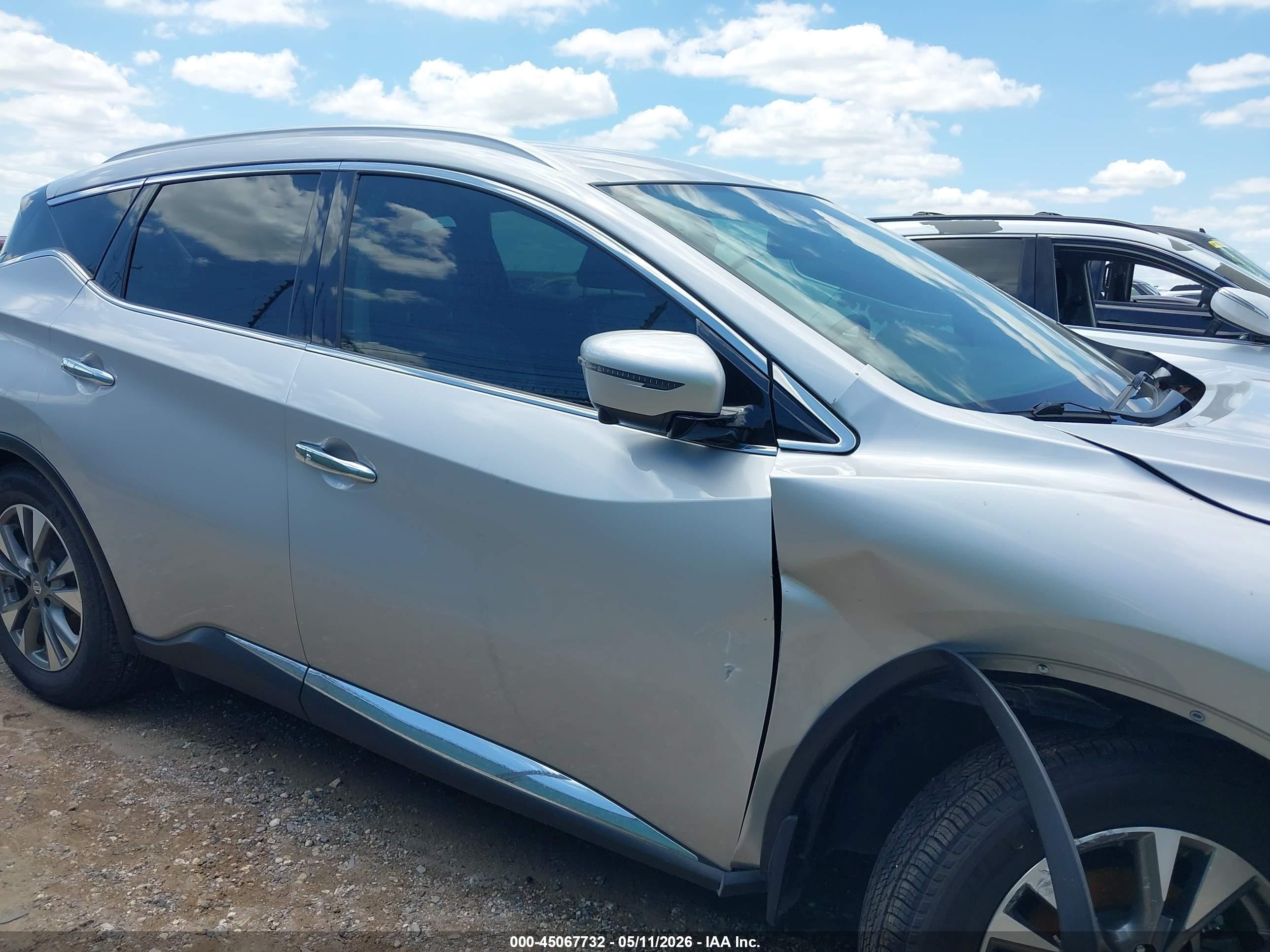 2017 Nissan Murano Sl Серебряный vin: 5N1AZ2MG3HN174541