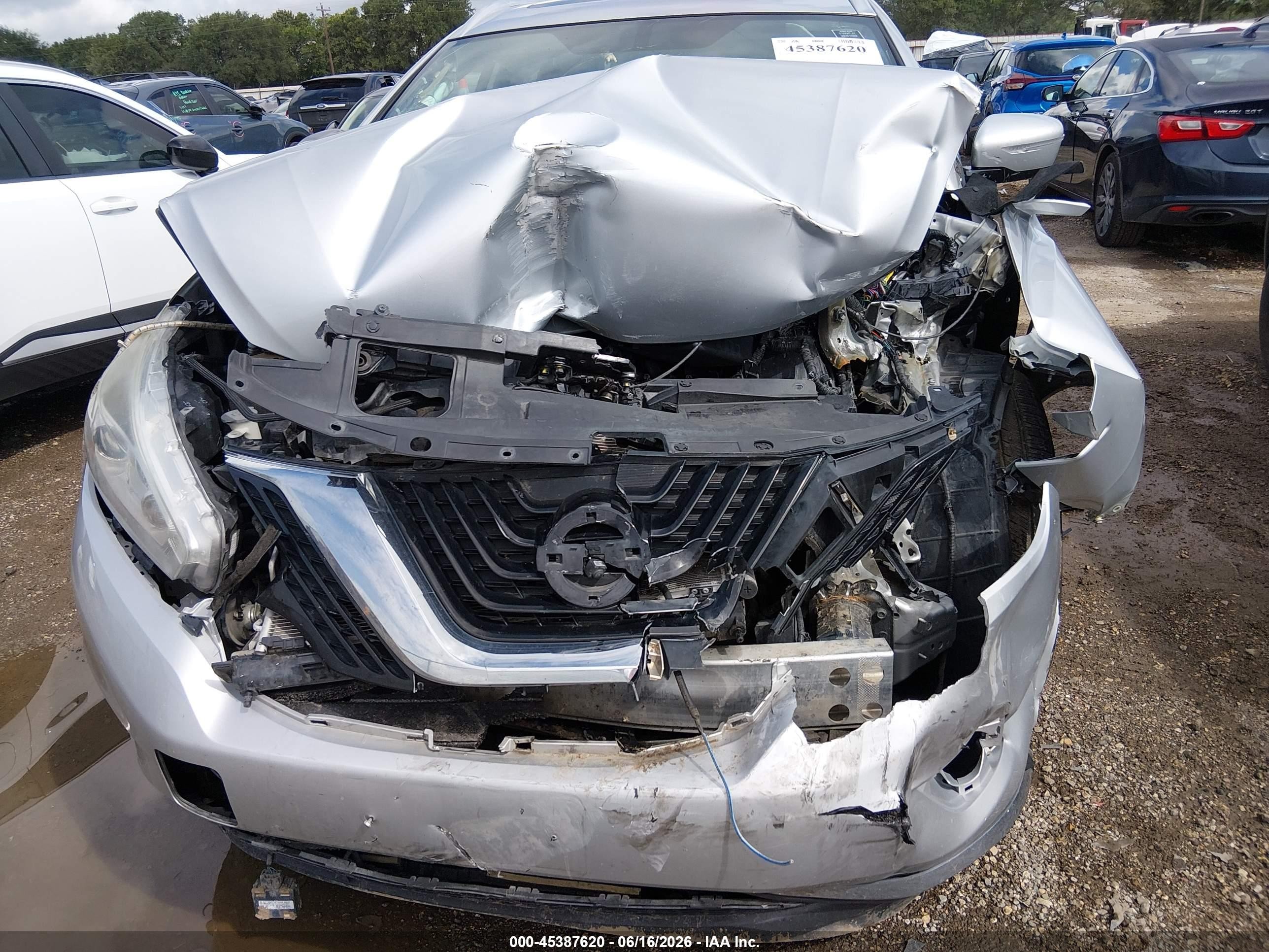 2015 Nissan Murano Platinum Silver vin: 5N1AZ2MG4FN210637