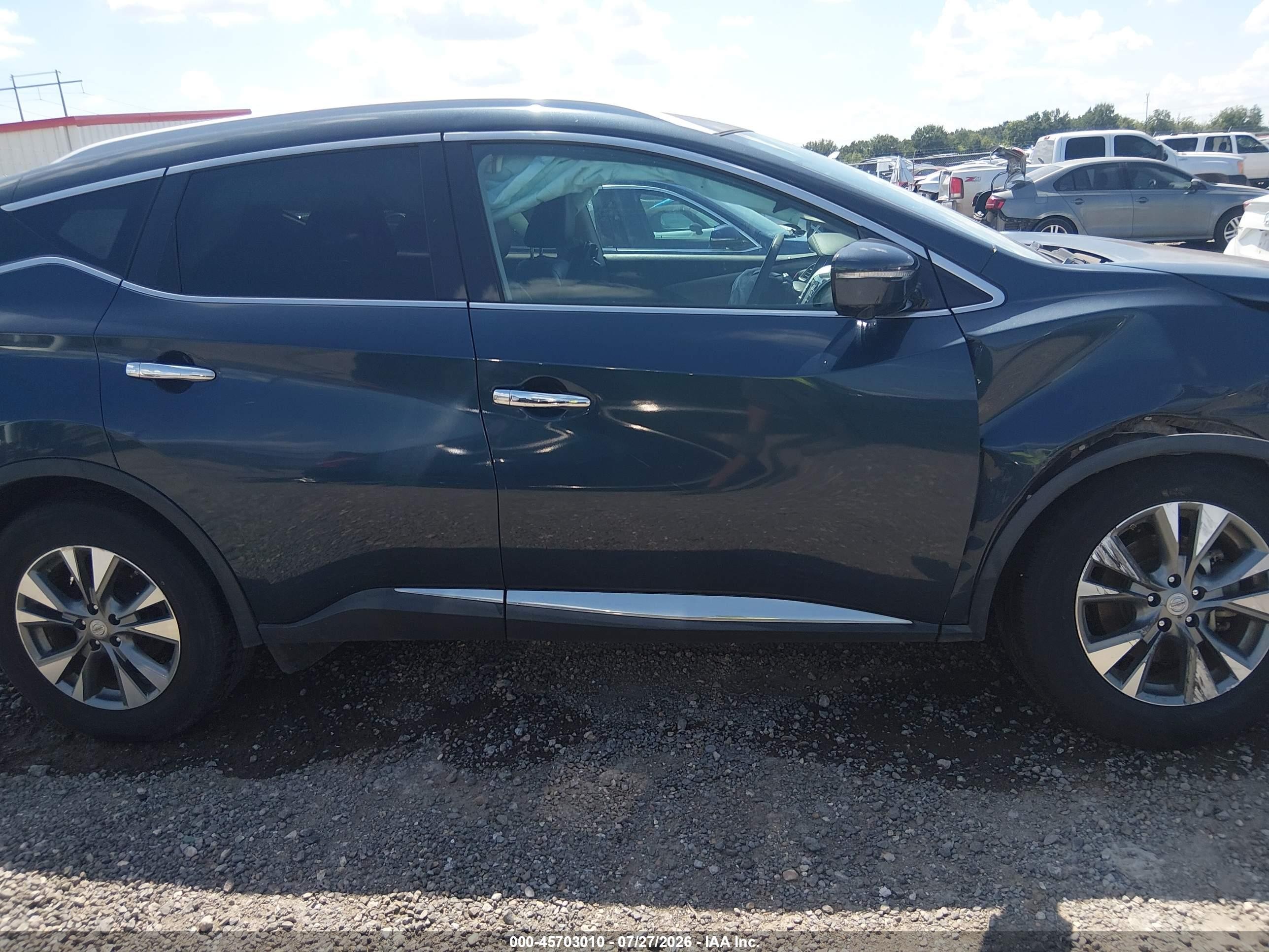 2015 Nissan Murano Sl Черный vin: 5N1AZ2MG4FN216356