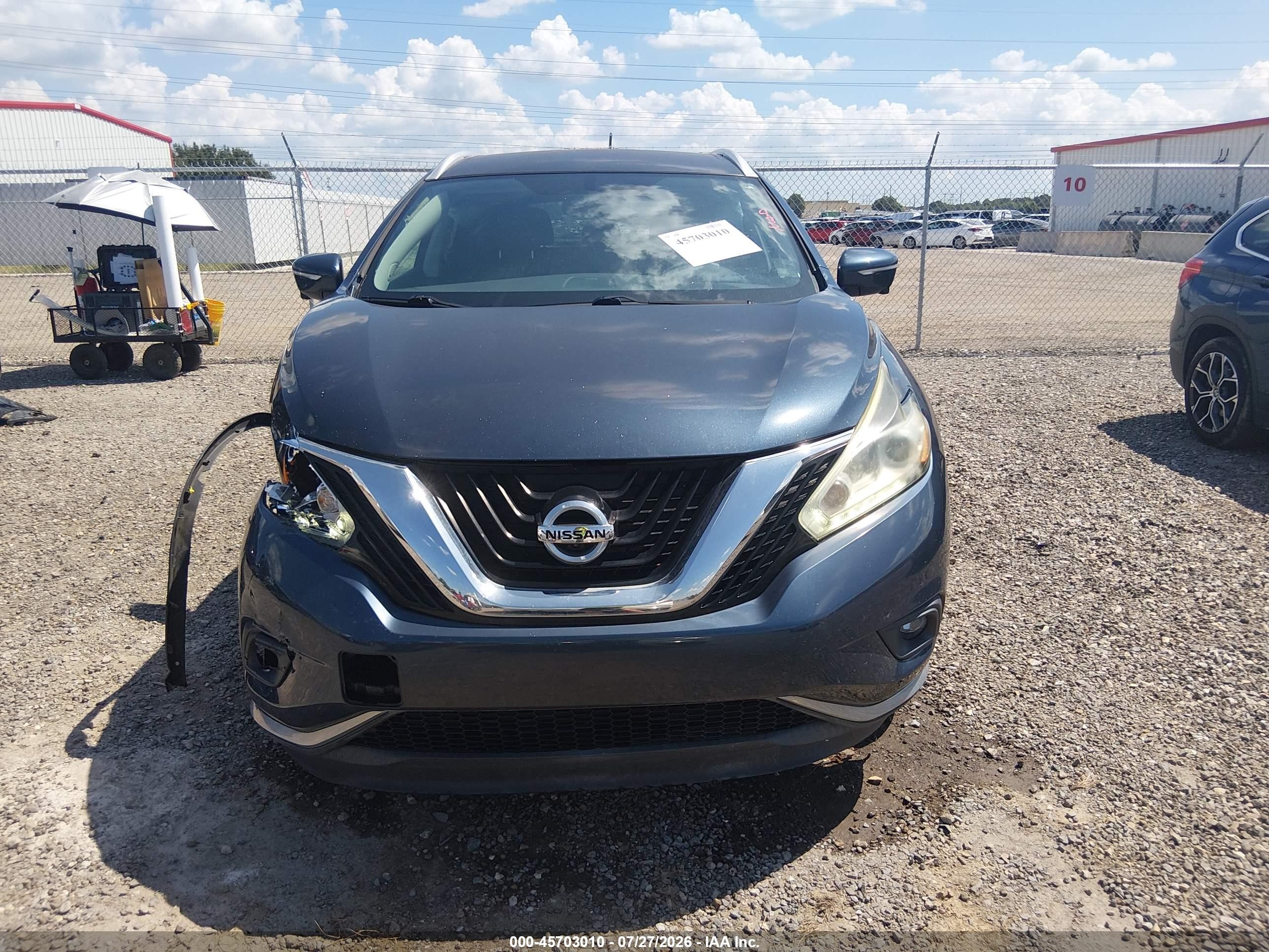 2015 Nissan Murano Sl Черный vin: 5N1AZ2MG4FN216356