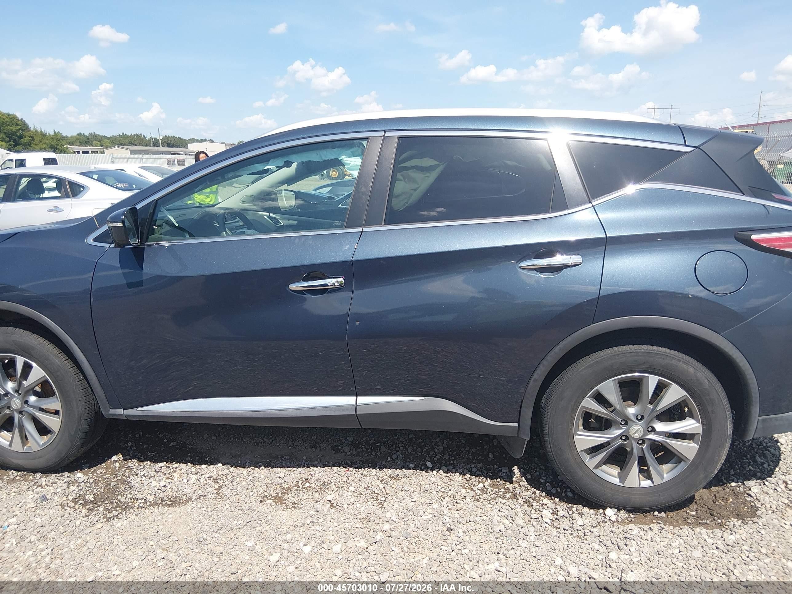 2015 Nissan Murano Sl Черный vin: 5N1AZ2MG4FN216356