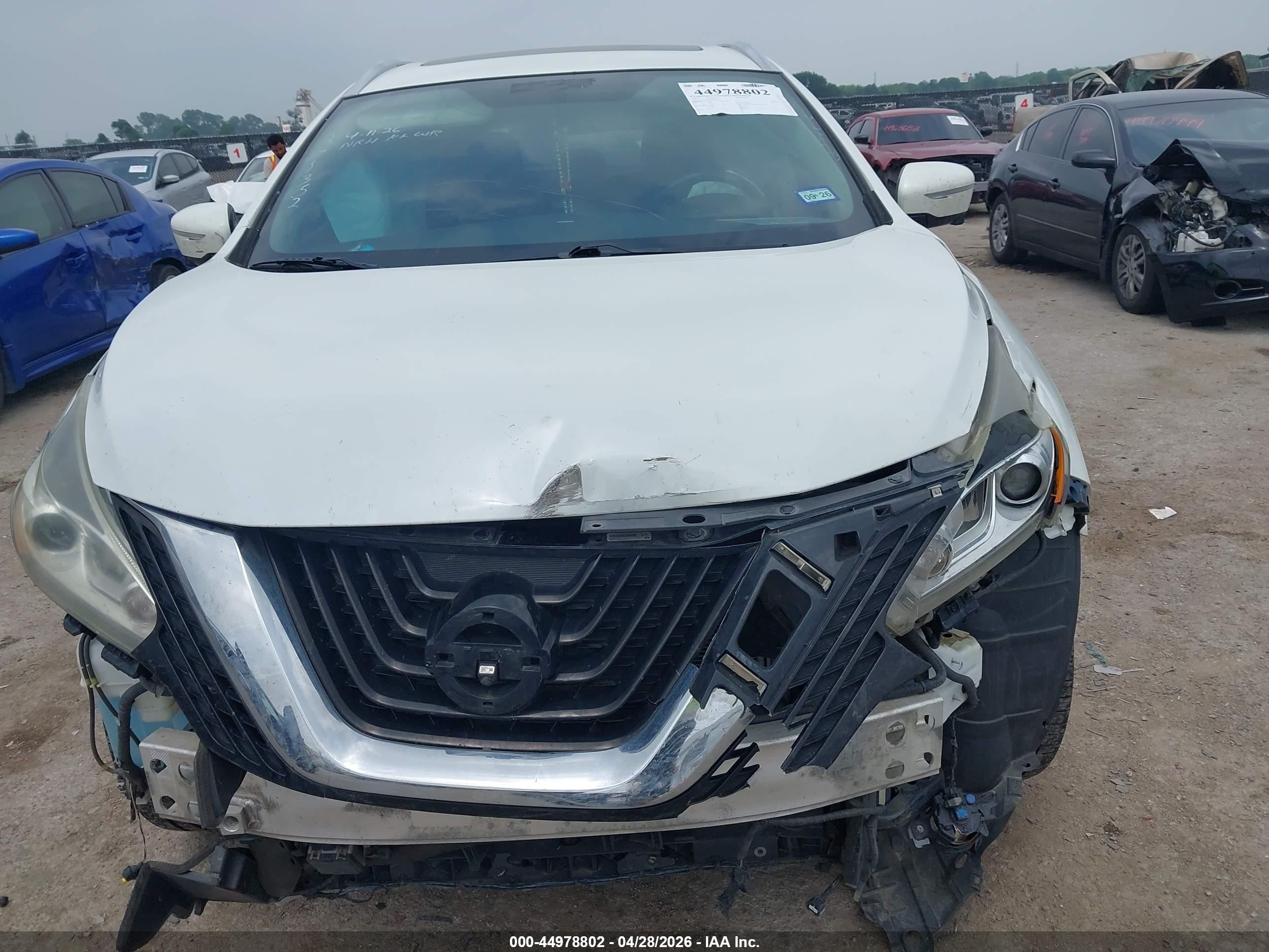2015 Nissan Murano Platinum White vin: 5N1AZ2MG4FN221119