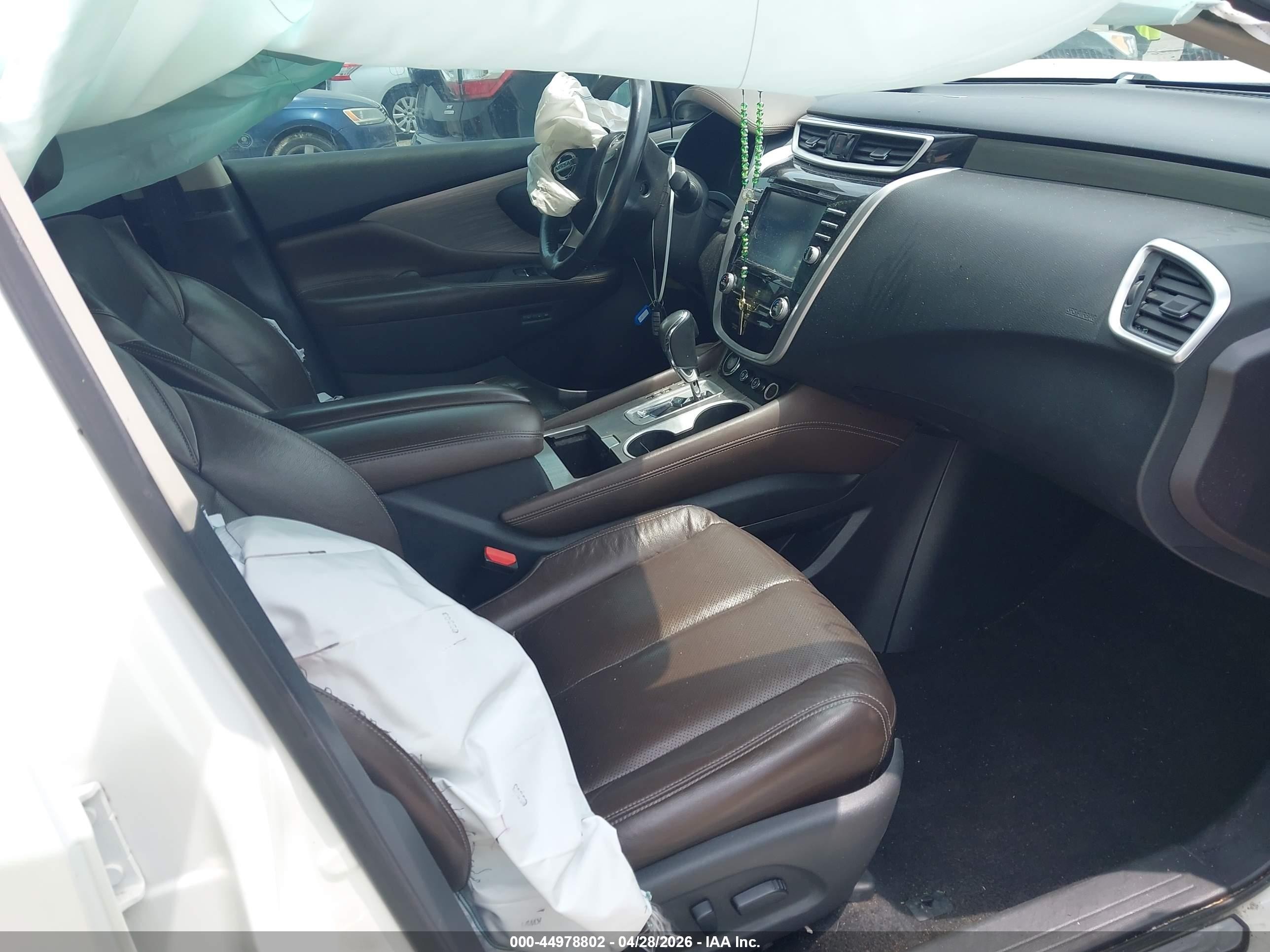 2015 Nissan Murano Platinum White vin: 5N1AZ2MG4FN221119