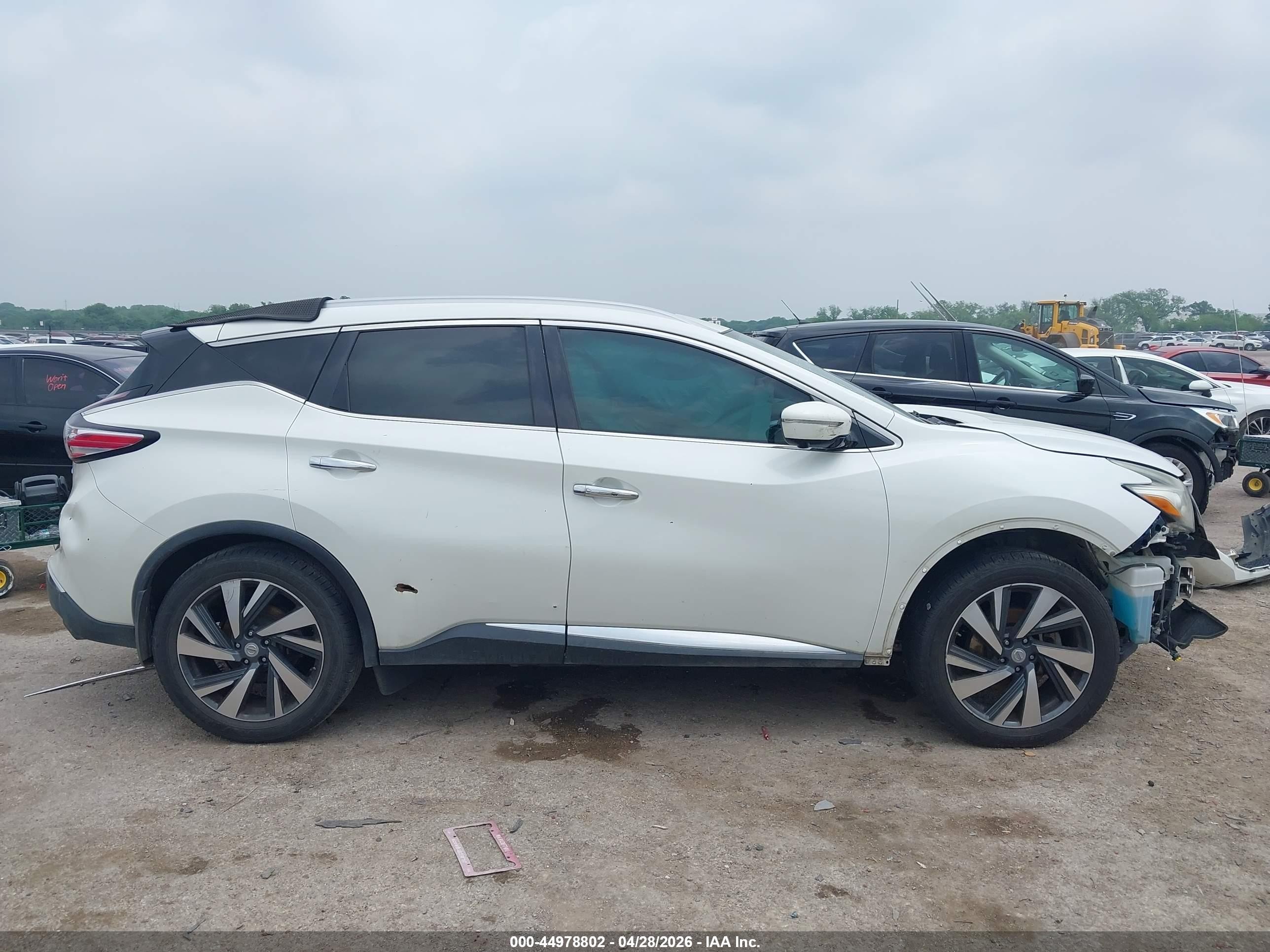 2015 Nissan Murano Platinum White vin: 5N1AZ2MG4FN221119