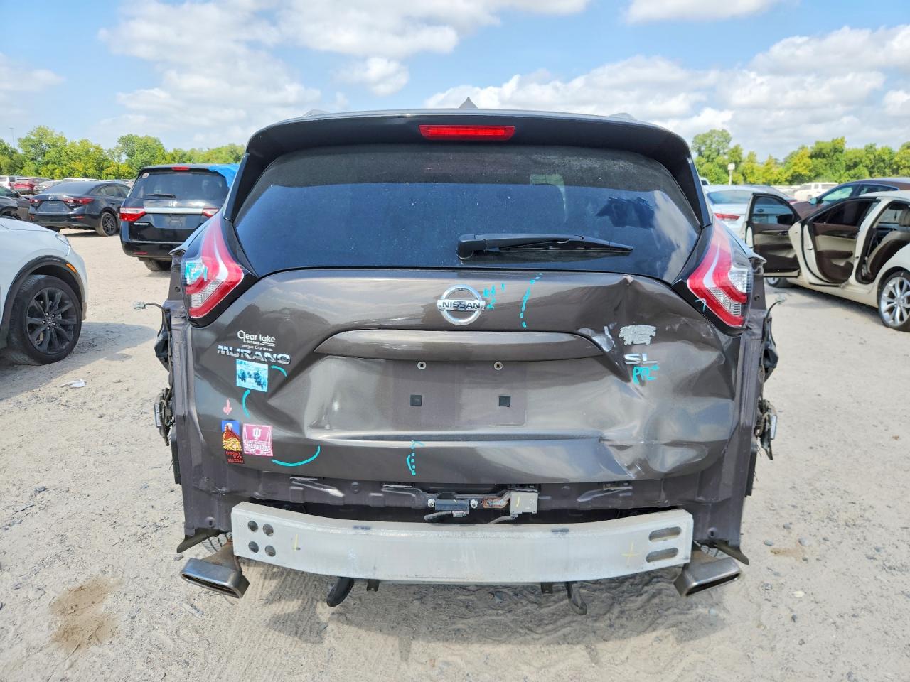2015 Nissan Murano Sl Brown vin: 5N1AZ2MG4FN225879