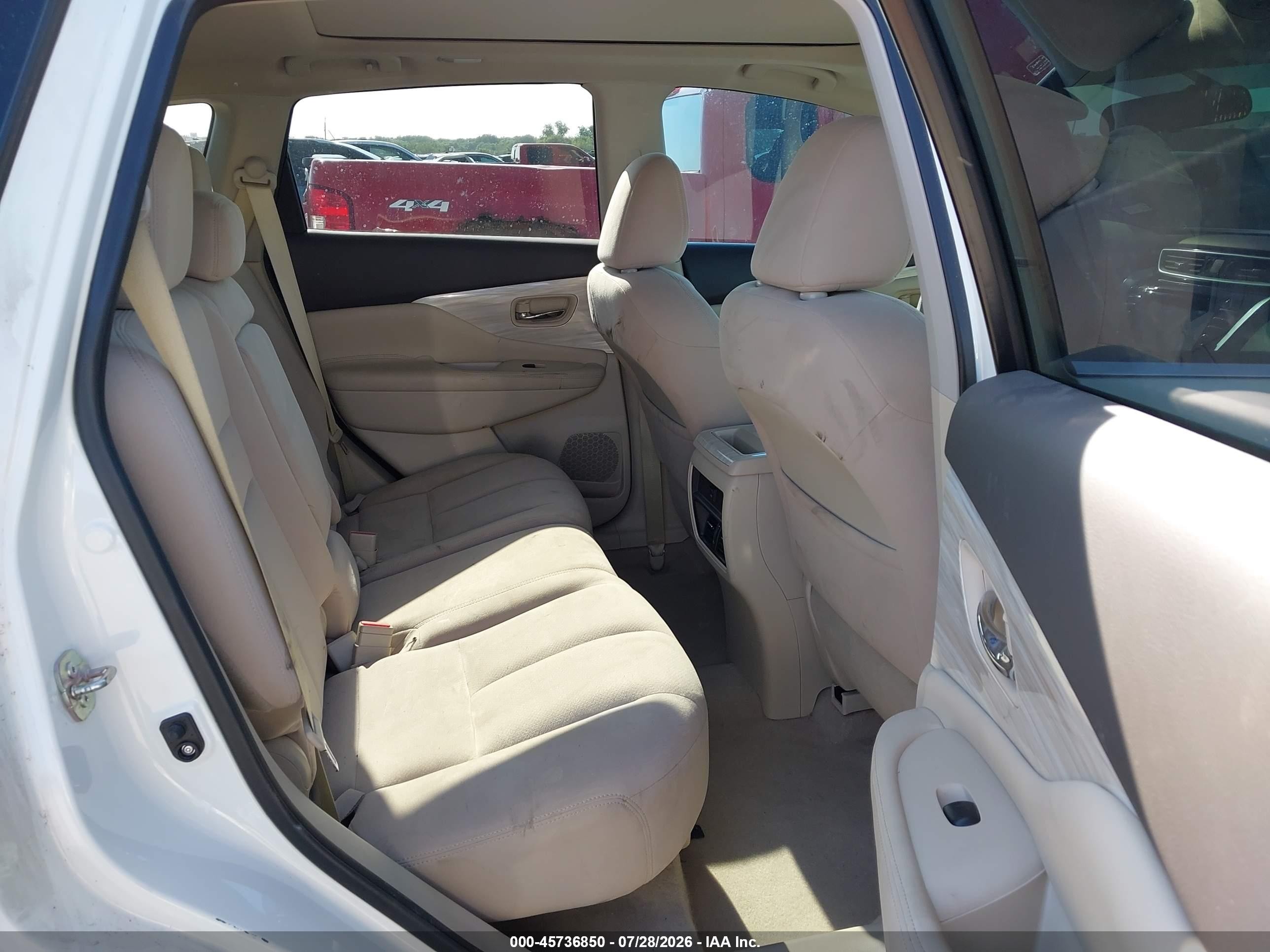 2015 Nissan Murano Sv White vin: 5N1AZ2MG4FN236266
