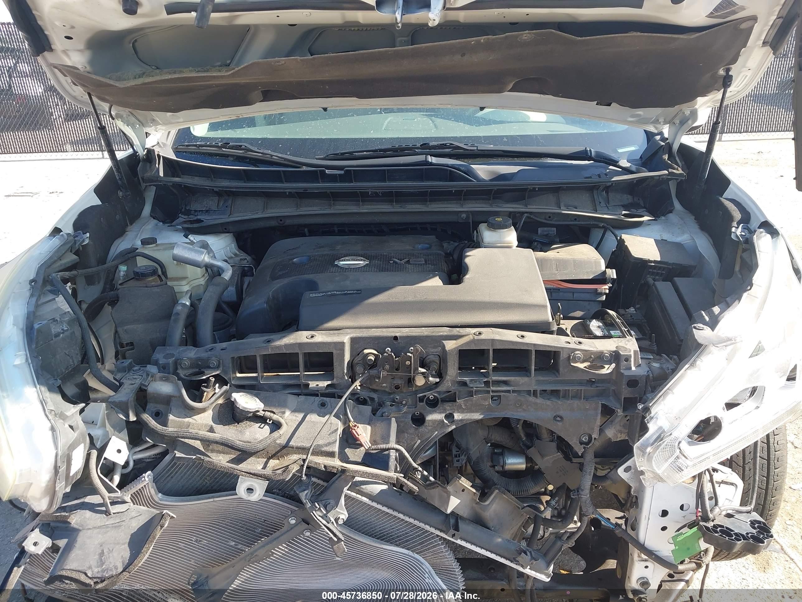 2015 Nissan Murano Sv White vin: 5N1AZ2MG4FN236266
