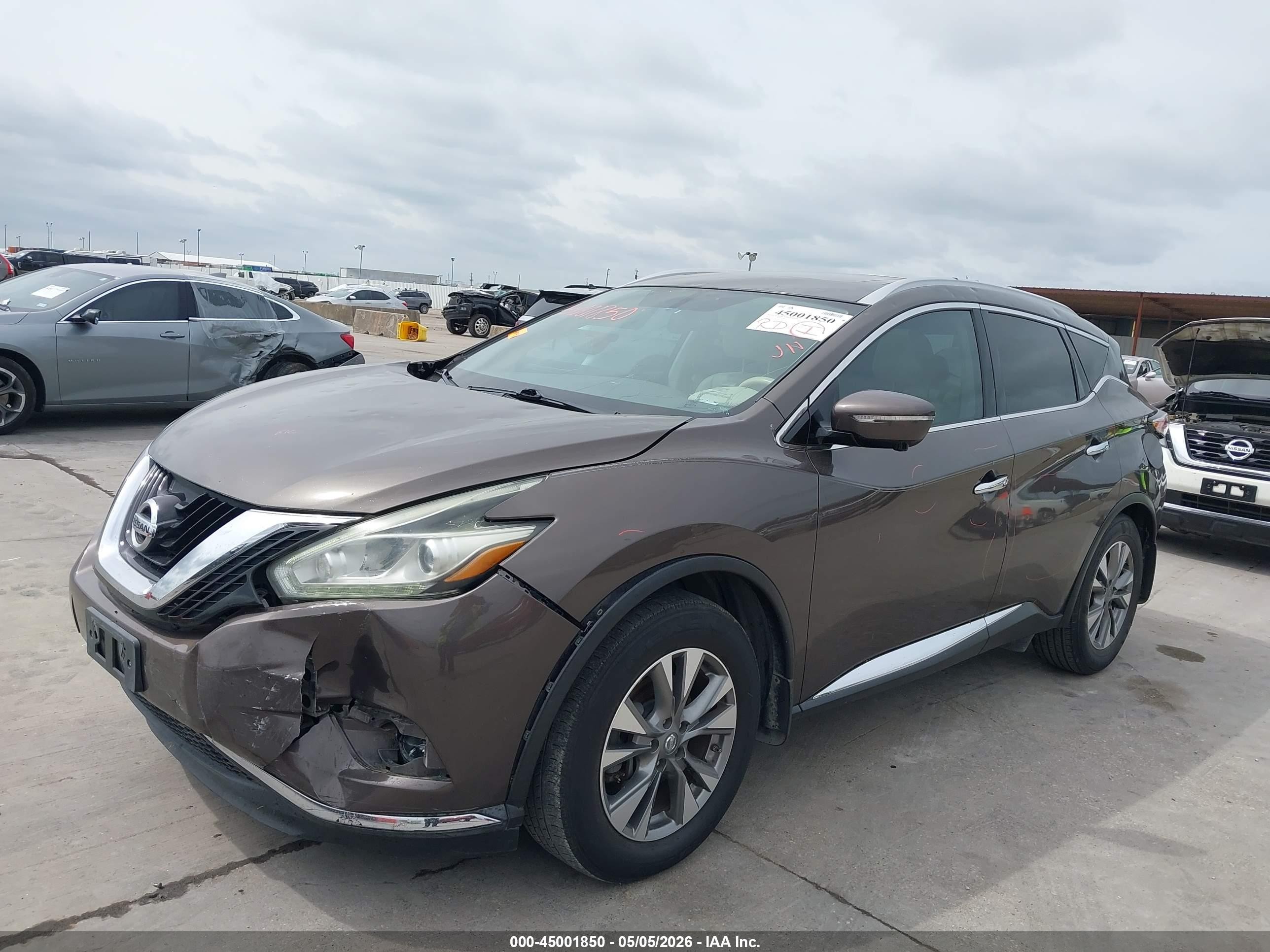 2015 Nissan Murano Platinum Brown vin: 5N1AZ2MG4FN238955