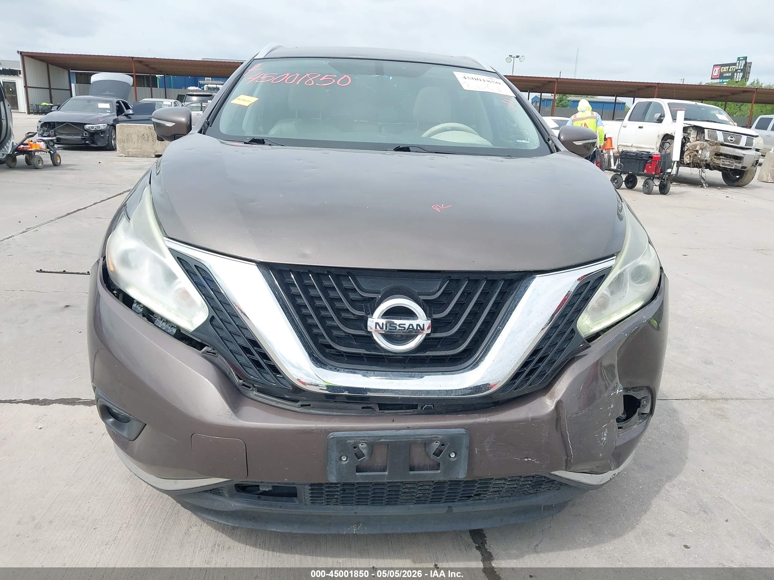2015 Nissan Murano Platinum Brown vin: 5N1AZ2MG4FN238955
