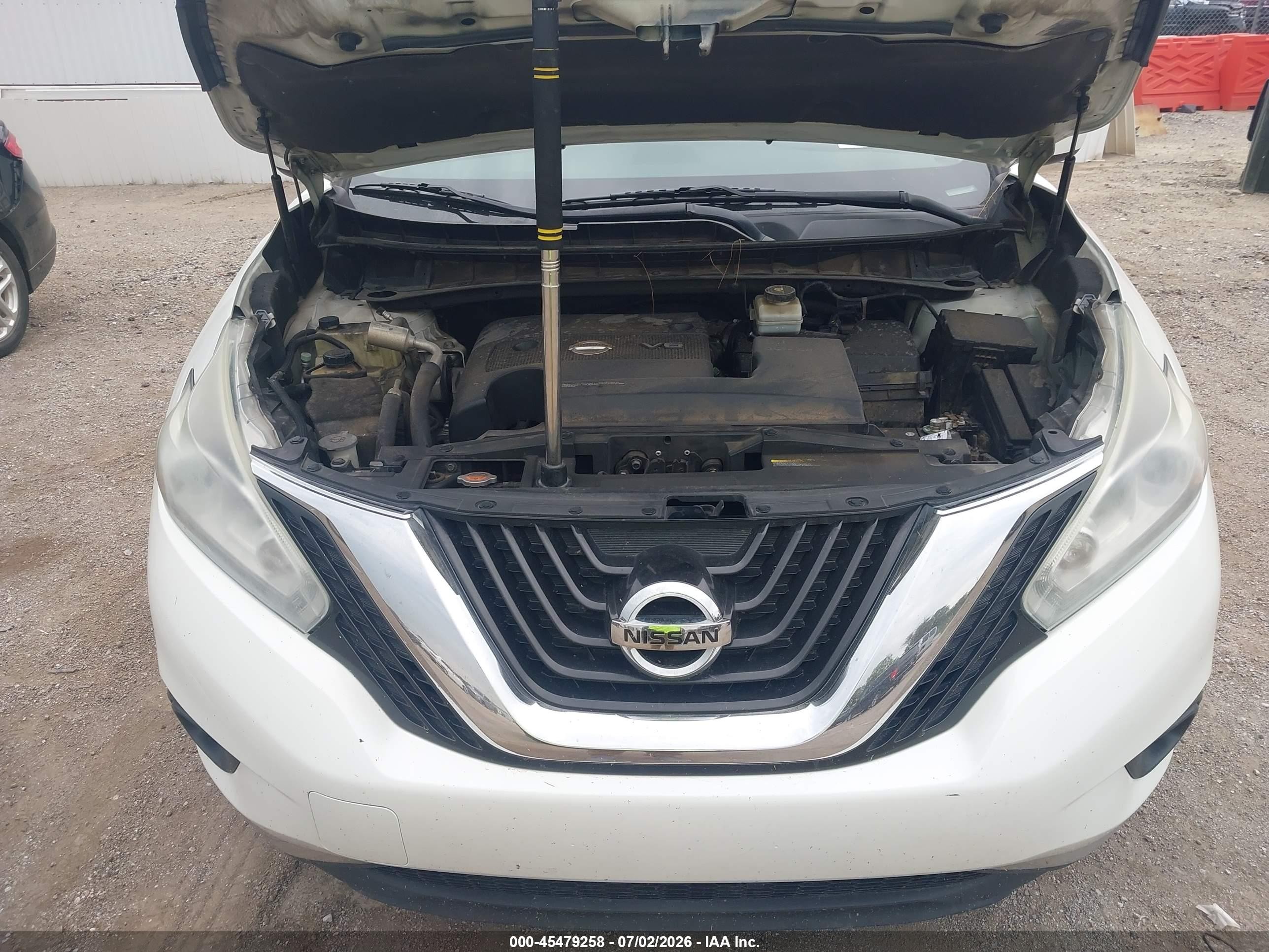 2015 Nissan Murano Sv White vin: 5N1AZ2MG4FN242231