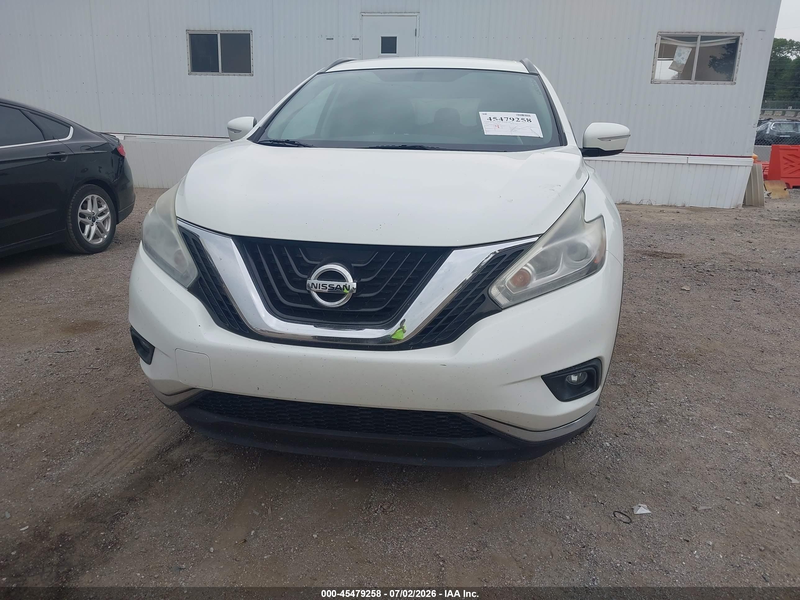 2015 Nissan Murano Sv White vin: 5N1AZ2MG4FN242231