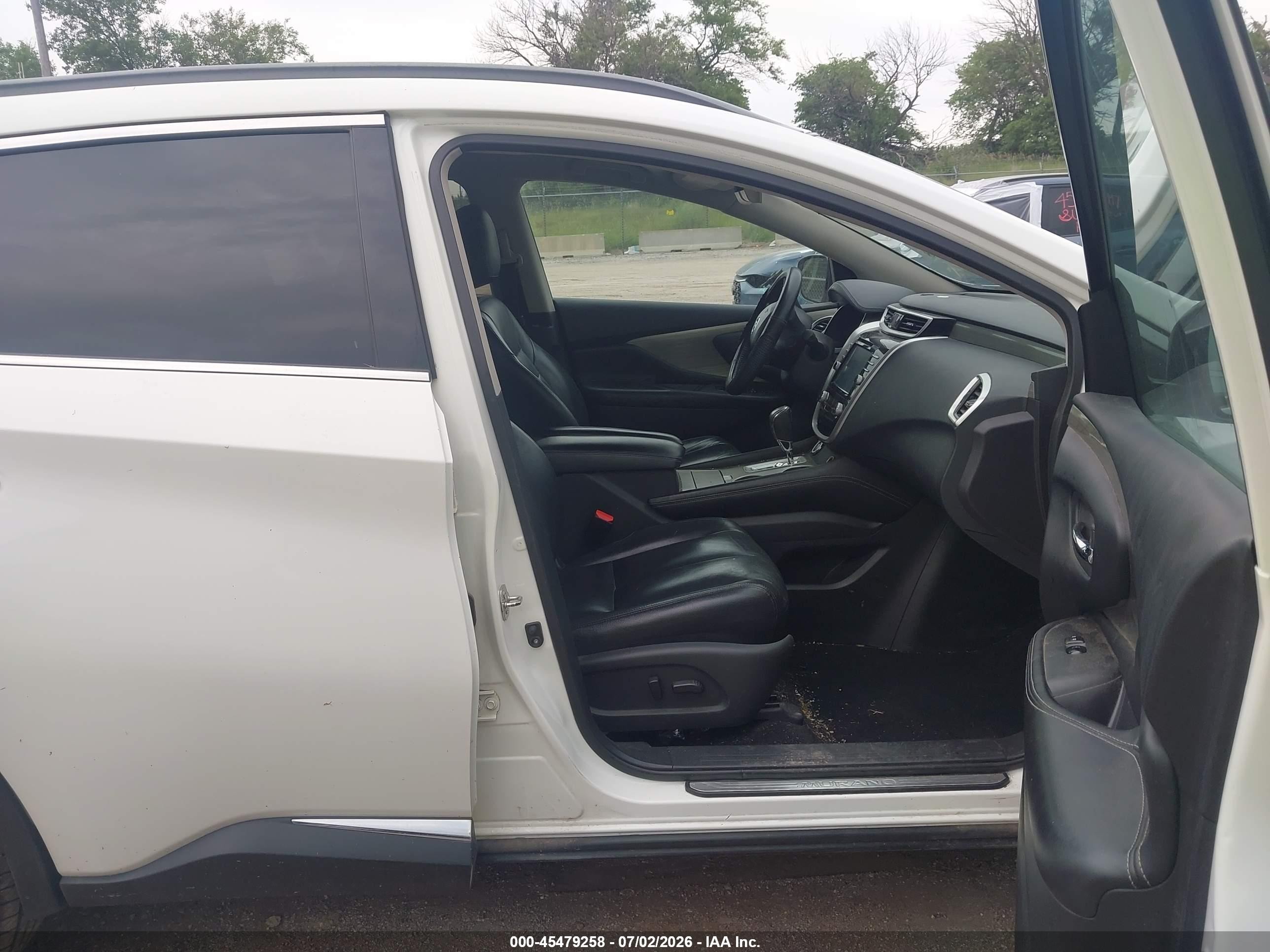 2015 Nissan Murano Sv White vin: 5N1AZ2MG4FN242231