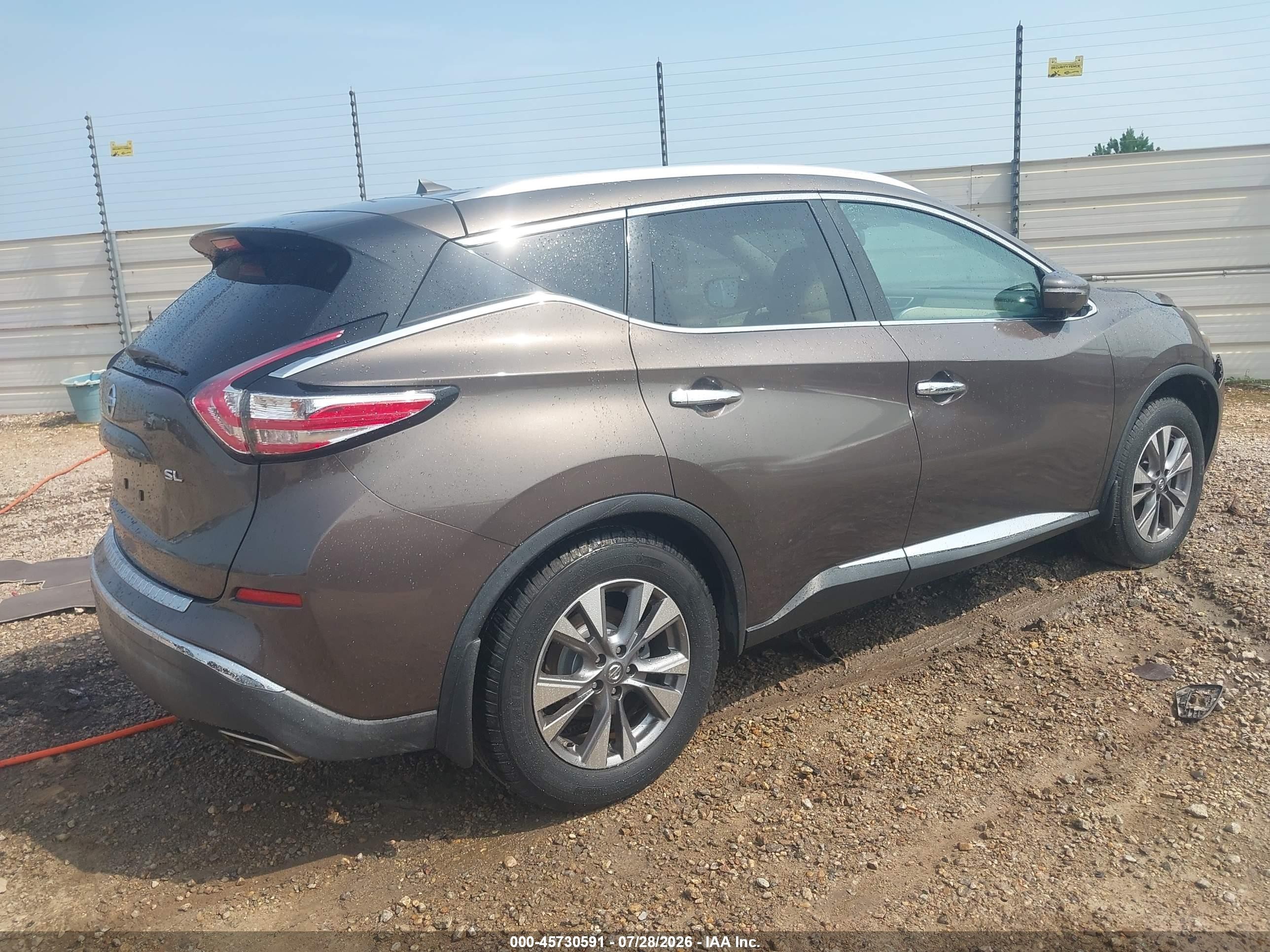 2015 Nissan Murano Sl Gray vin: 5N1AZ2MG4FN242892