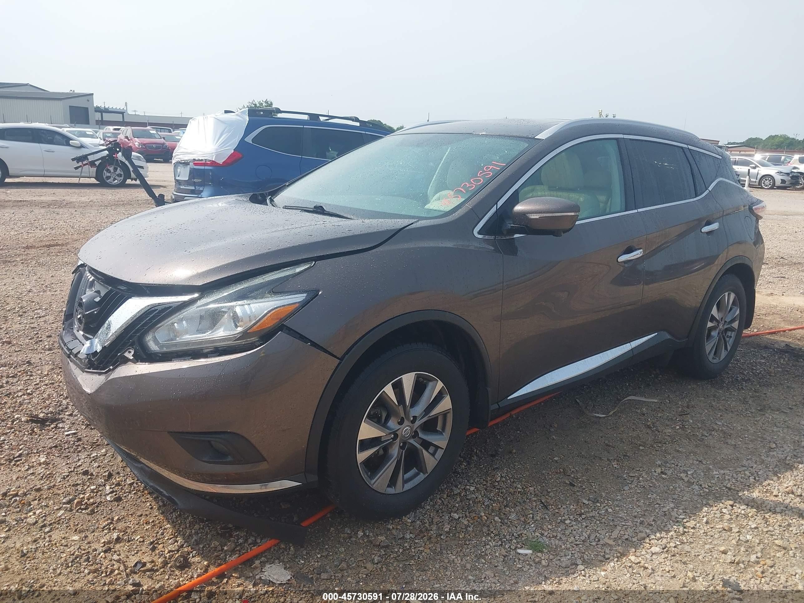 2015 Nissan Murano Sl Gray vin: 5N1AZ2MG4FN242892