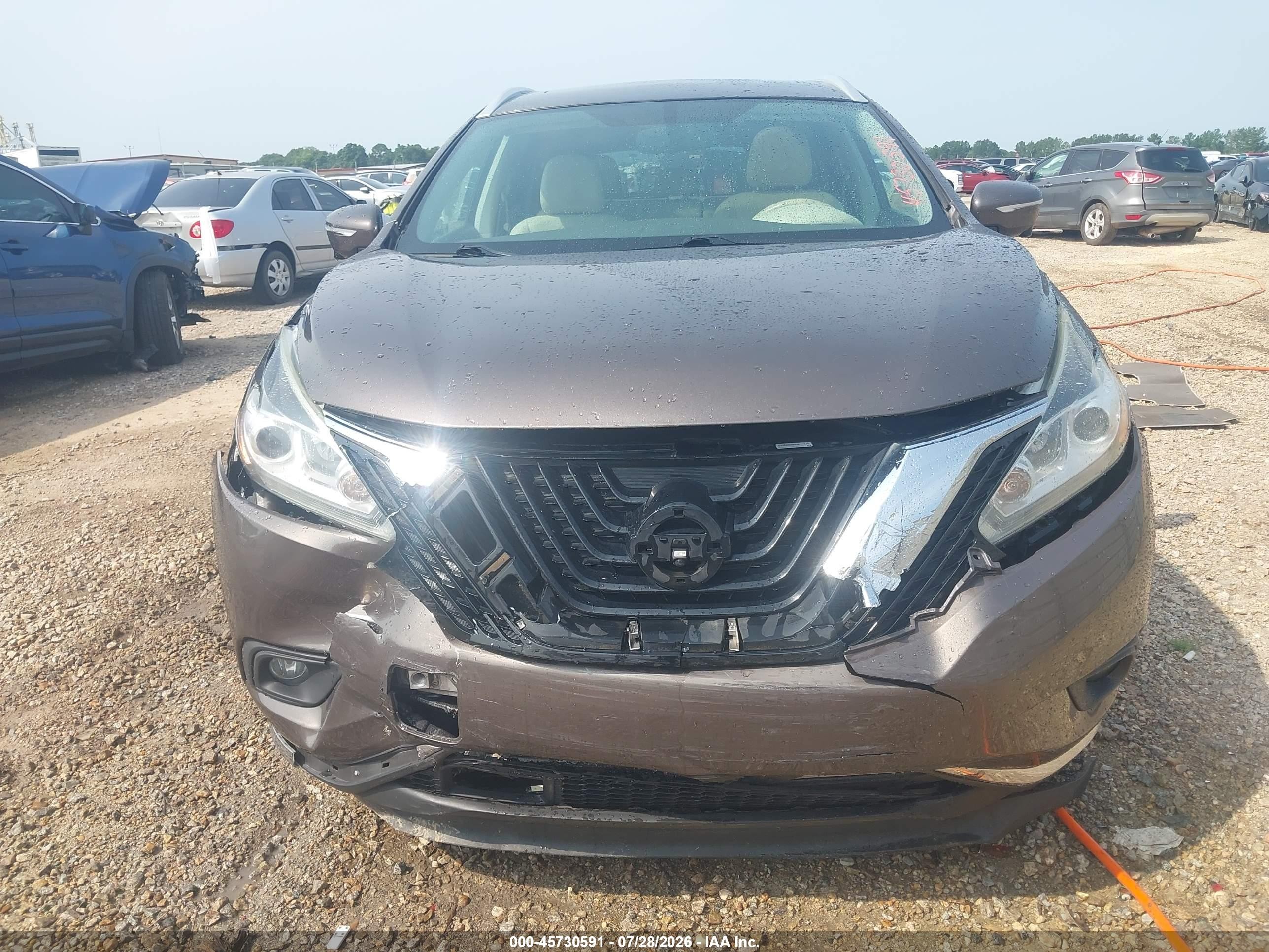 2015 Nissan Murano Sl Gray vin: 5N1AZ2MG4FN242892