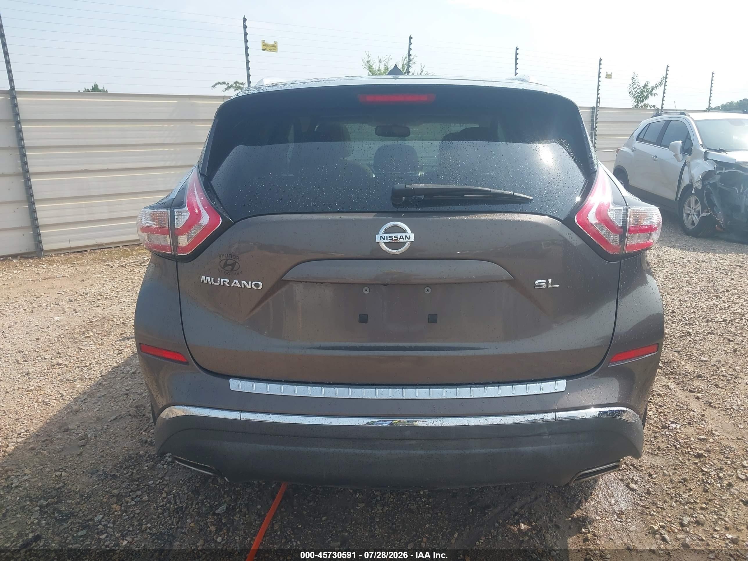 2015 Nissan Murano Sl Gray vin: 5N1AZ2MG4FN242892