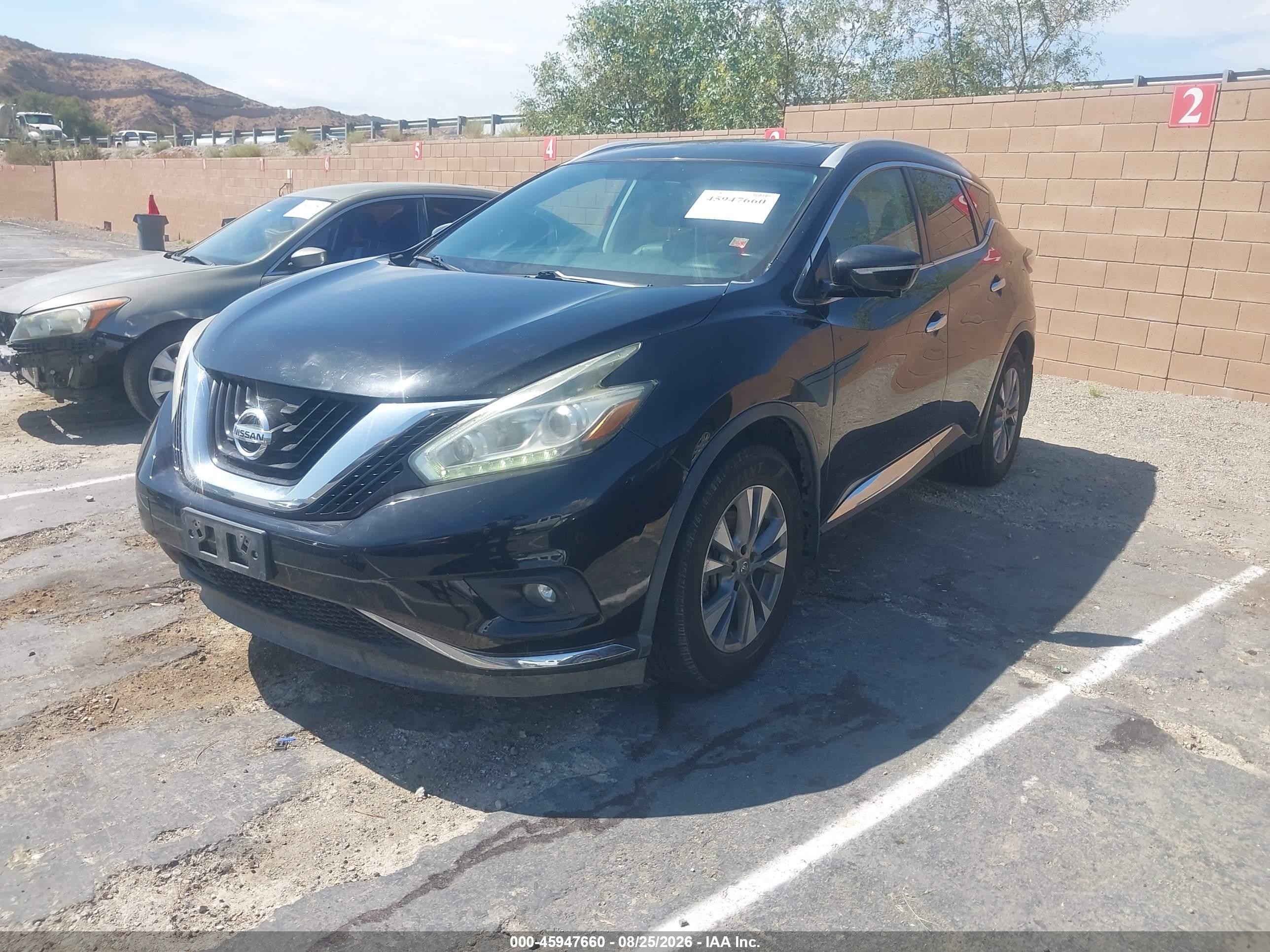 2015 Nissan Murano Sl Черный vin: 5N1AZ2MG4FN251446