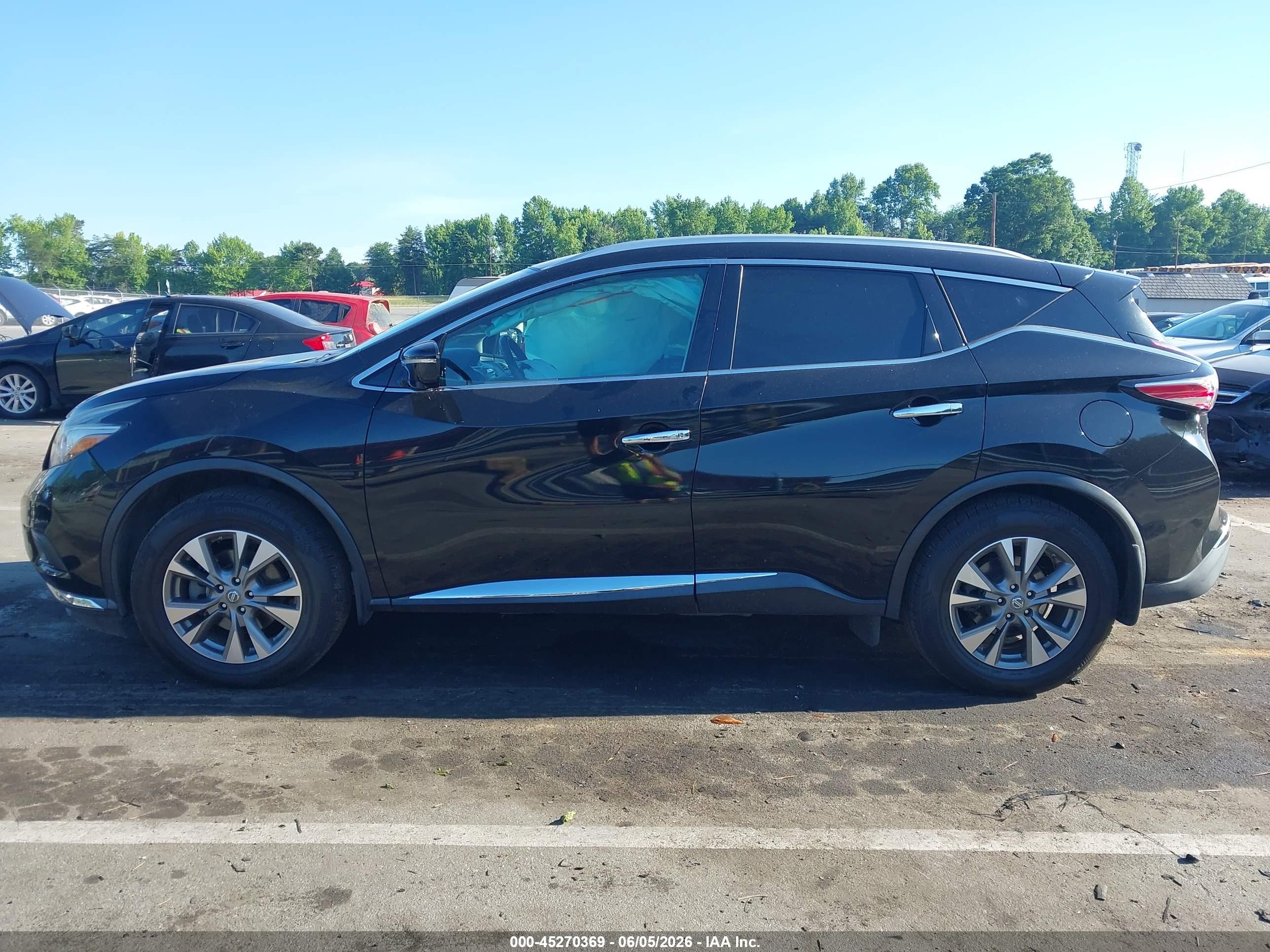 2015 Nissan Murano Sl Black vin: 5N1AZ2MG4FN262866