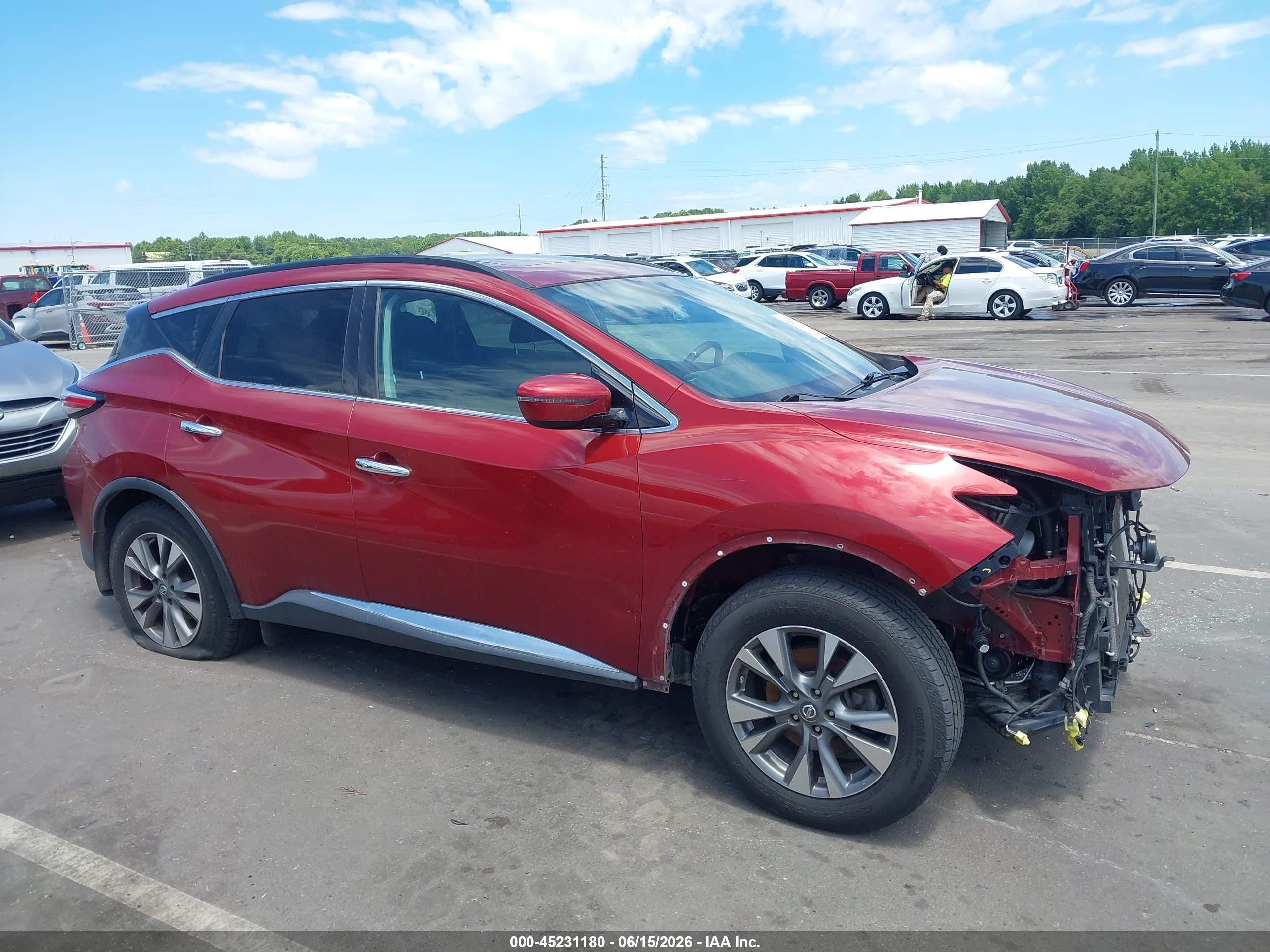 2015 Nissan Murano Platinum/s/sl/sv Red vin: 5N1AZ2MG4FN288349