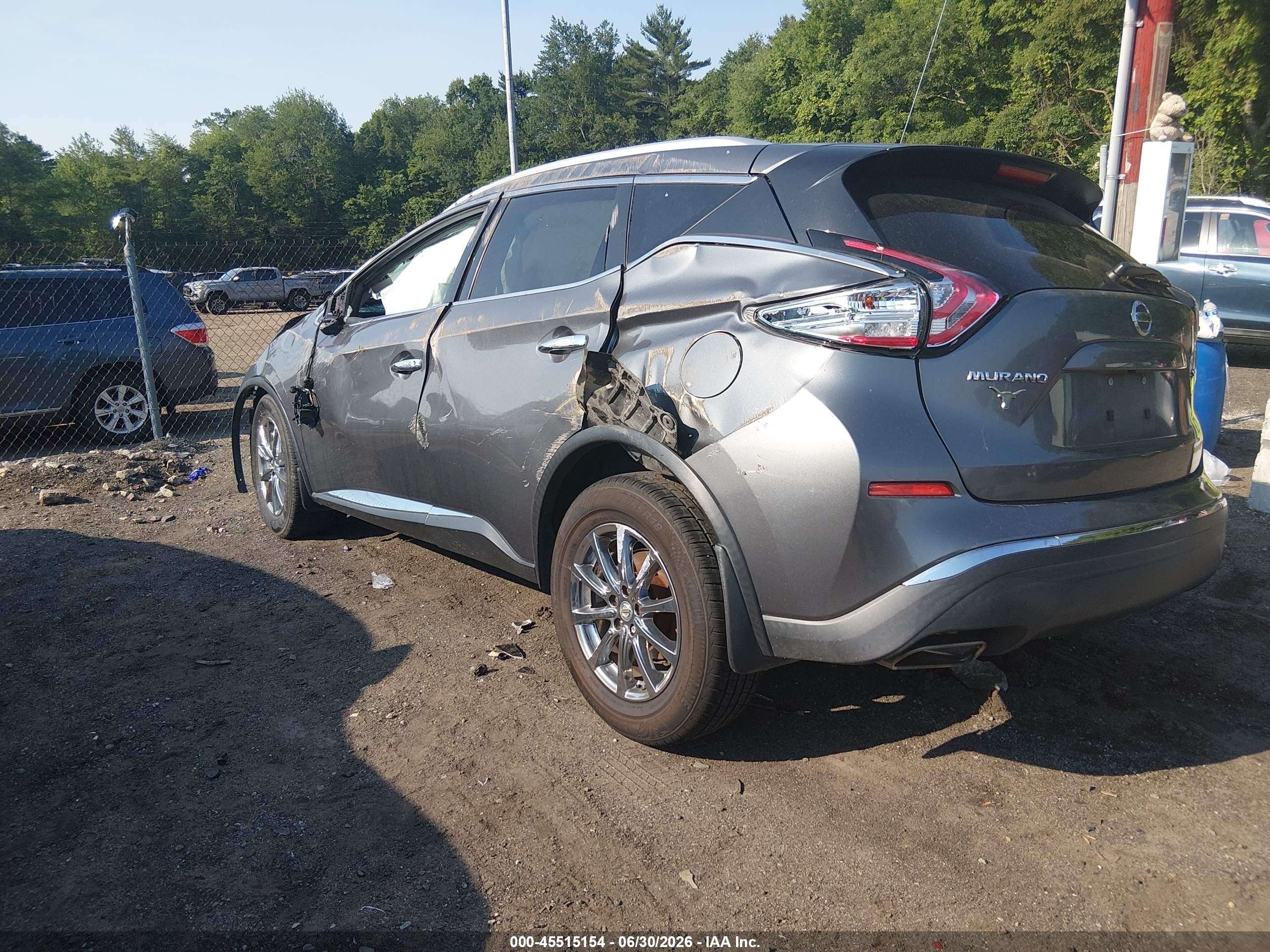 2015 Nissan Murano Sl Gray vin: 5N1AZ2MG4FN292076