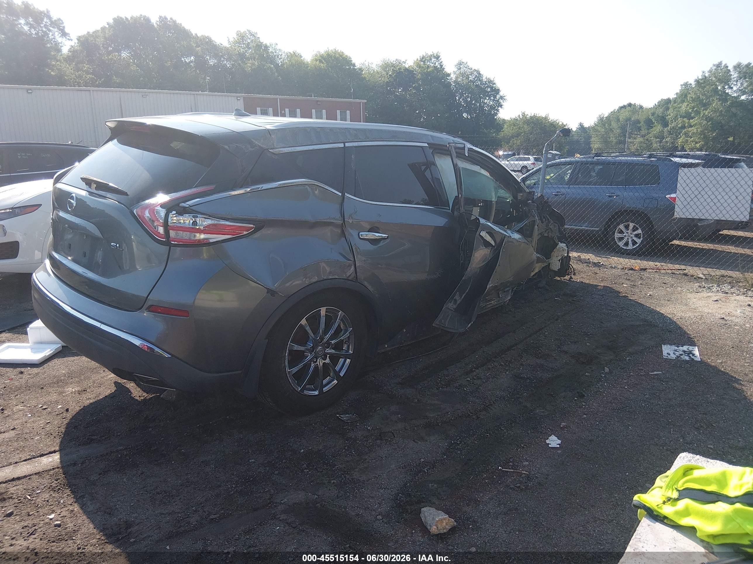 2015 Nissan Murano Sl Gray vin: 5N1AZ2MG4FN292076