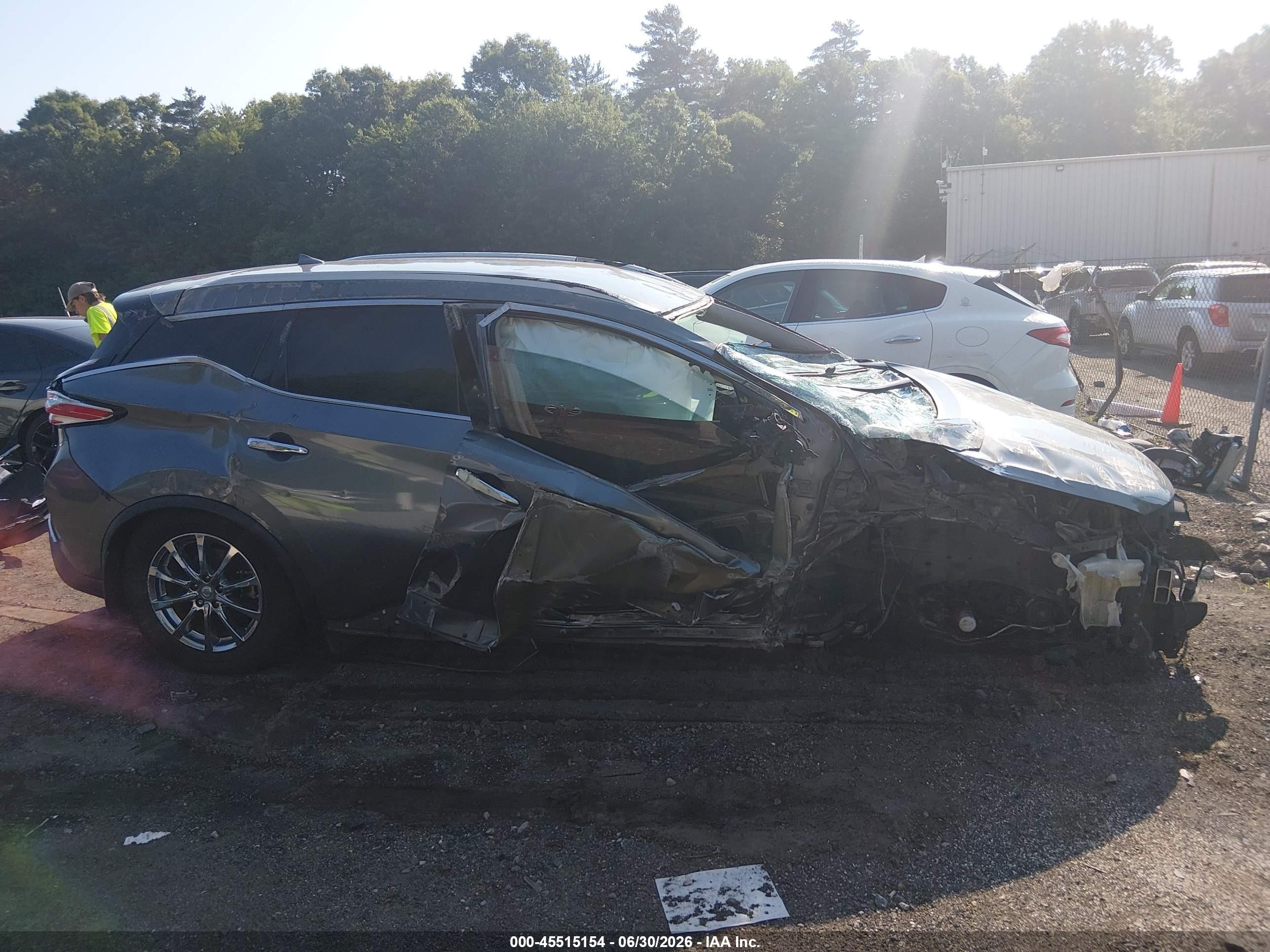 2015 Nissan Murano Sl Gray vin: 5N1AZ2MG4FN292076