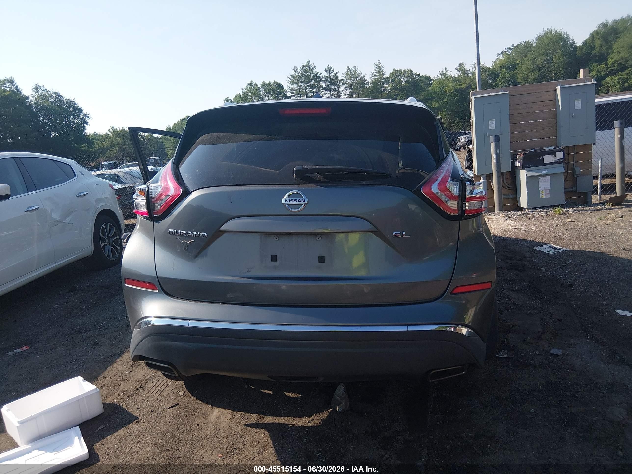 2015 Nissan Murano Sl Gray vin: 5N1AZ2MG4FN292076