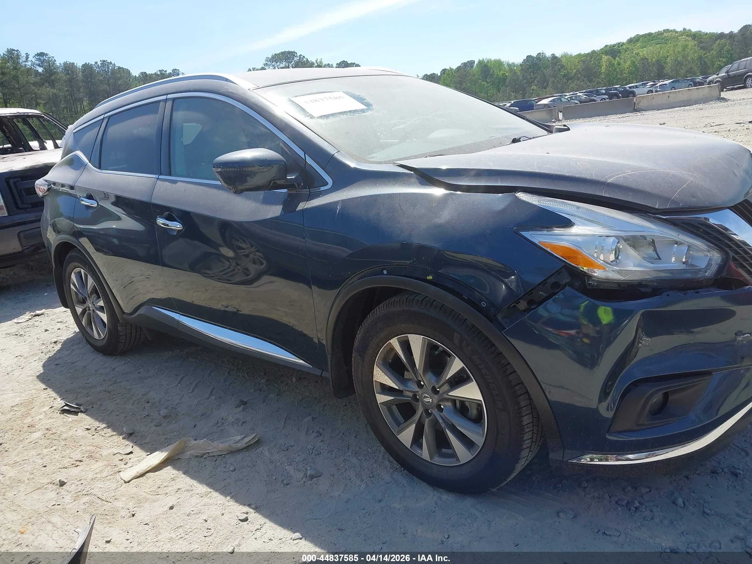 2016 Nissan Murano Sl Blue vin: 5N1AZ2MG4GN162154
