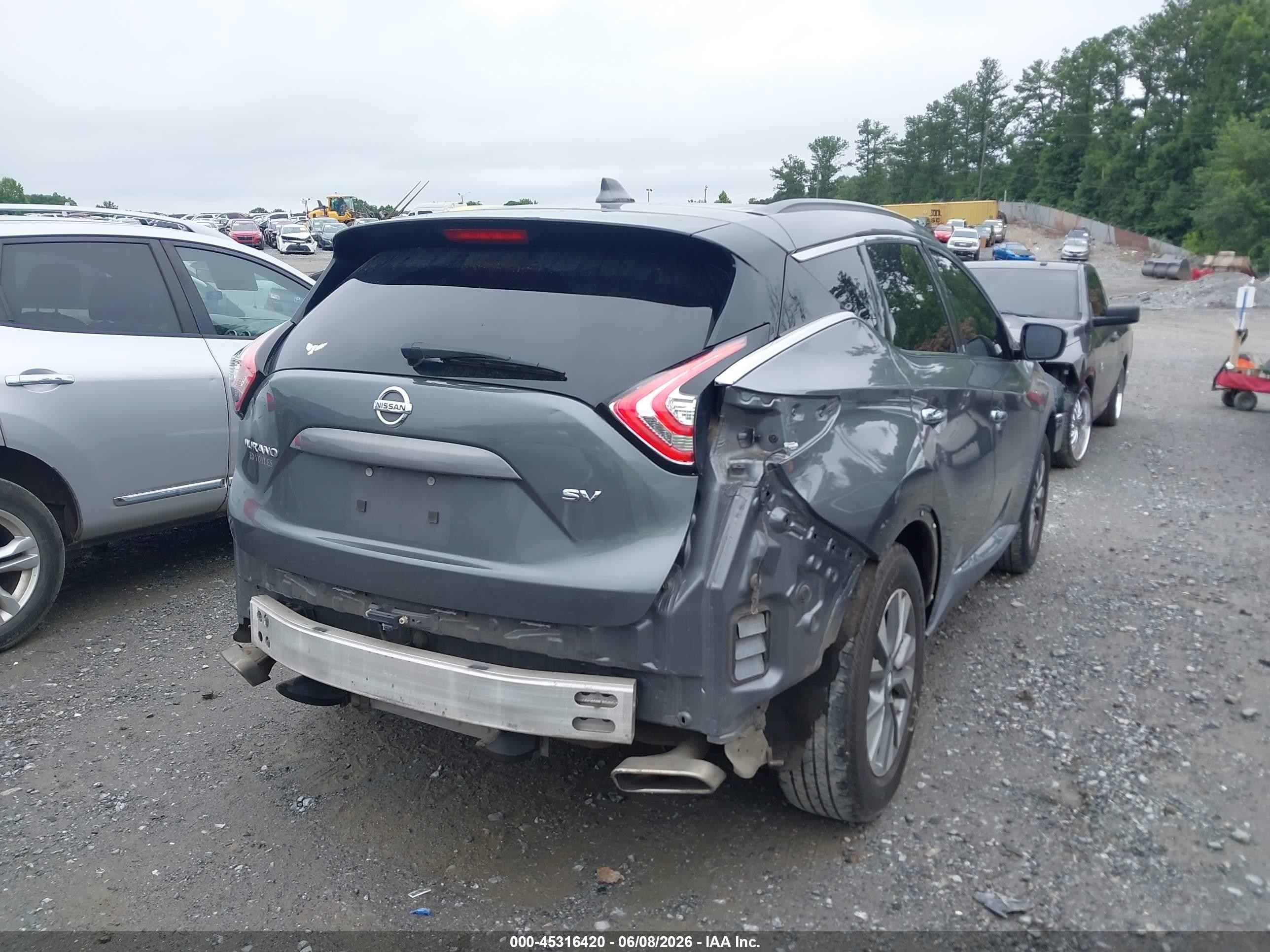 2017 Nissan Murano Platinum/s/sl/sv Серый vin: 5N1AZ2MG4HN100433