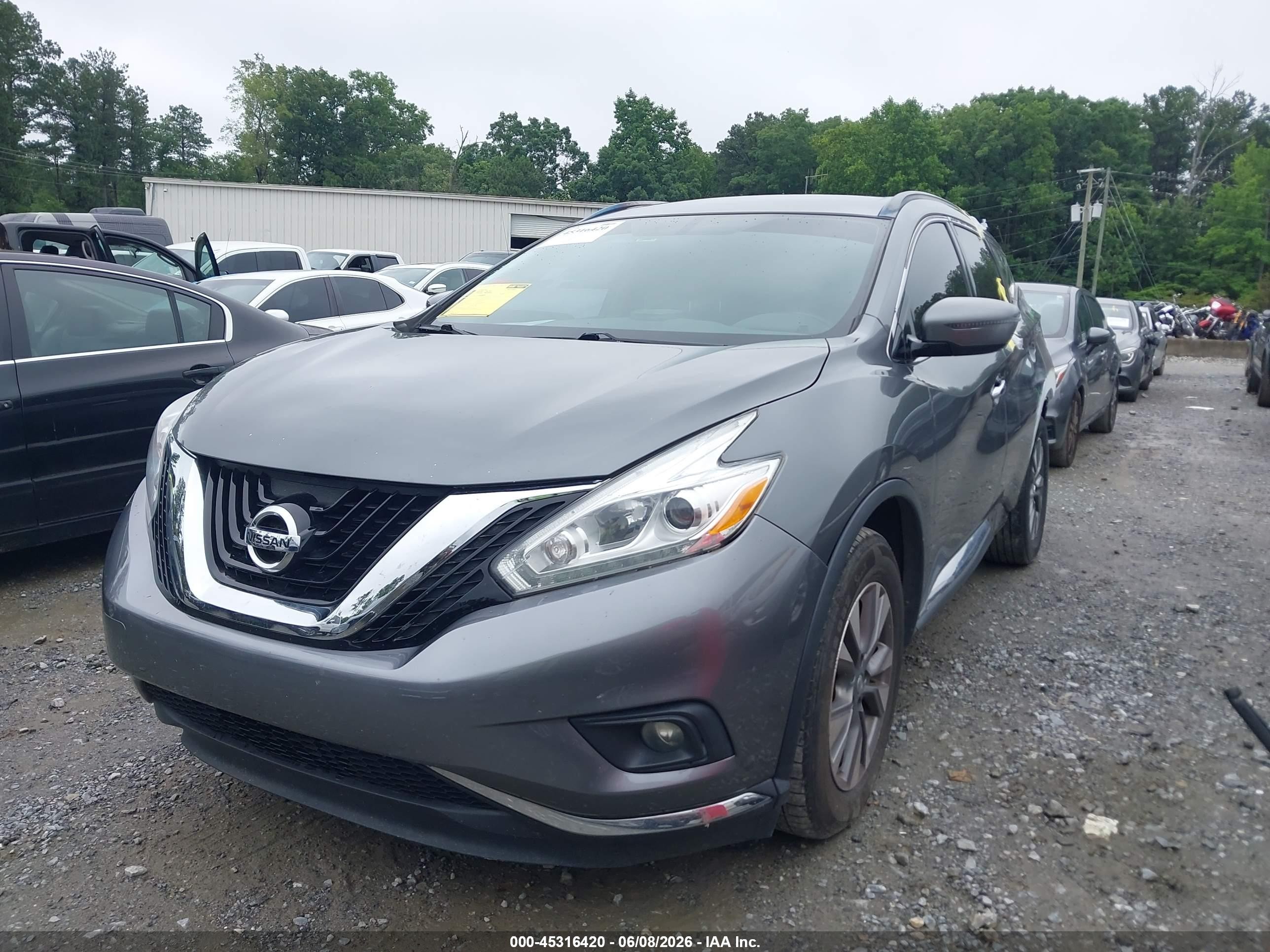 2017 Nissan Murano Platinum/s/sl/sv Серый vin: 5N1AZ2MG4HN100433