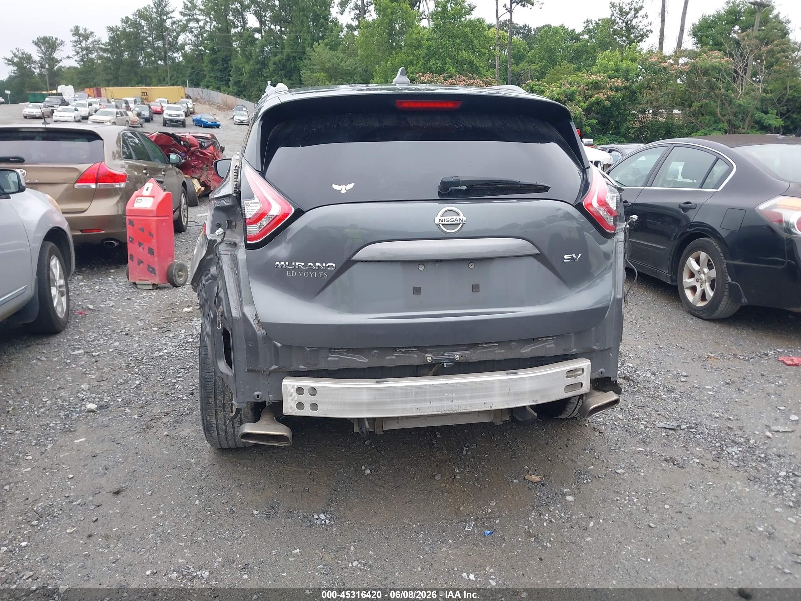 2017 Nissan Murano Platinum/s/sl/sv Серый vin: 5N1AZ2MG4HN100433