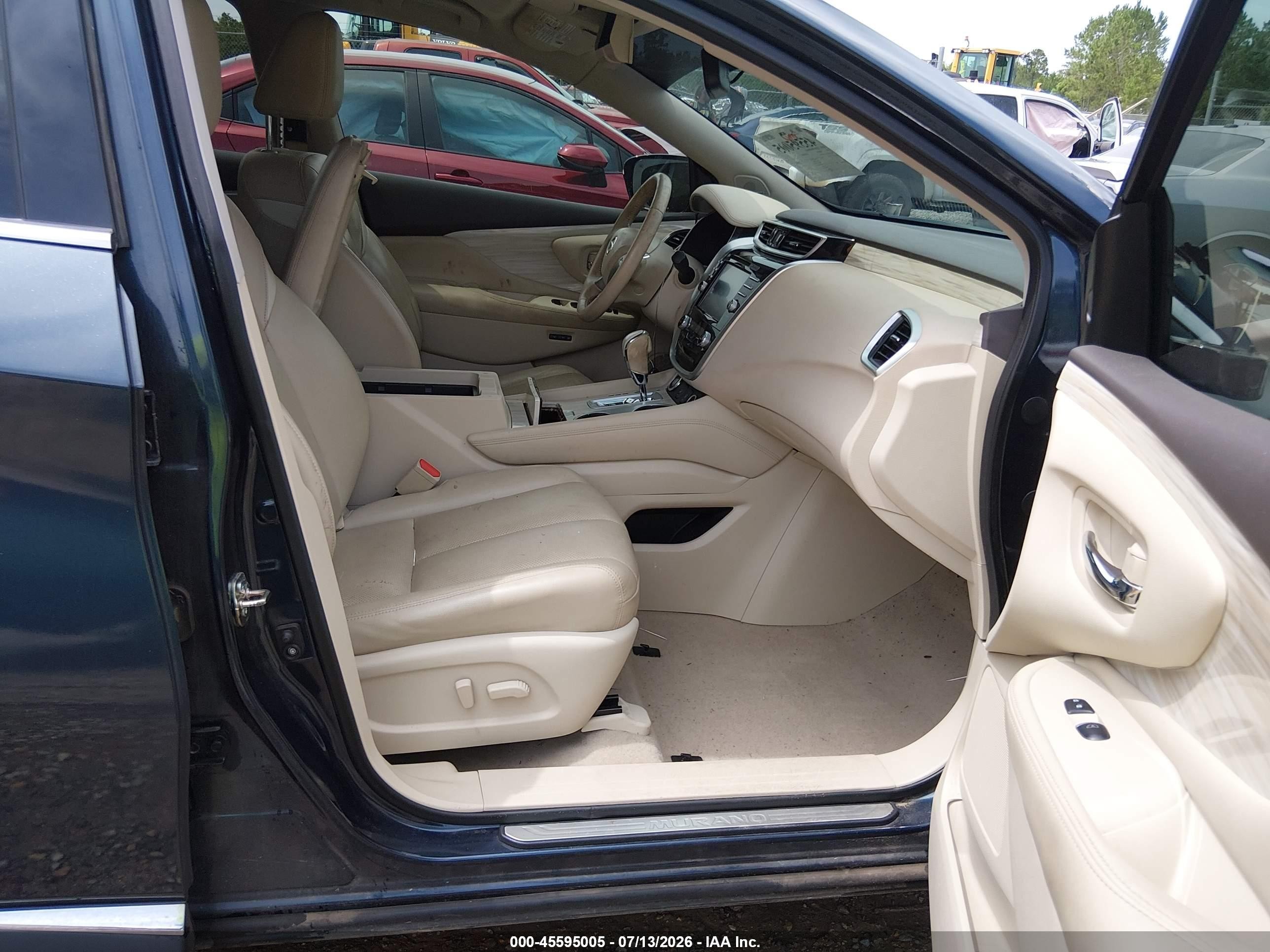 2015 Nissan Murano Sl Blue vin: 5N1AZ2MG5FN213420