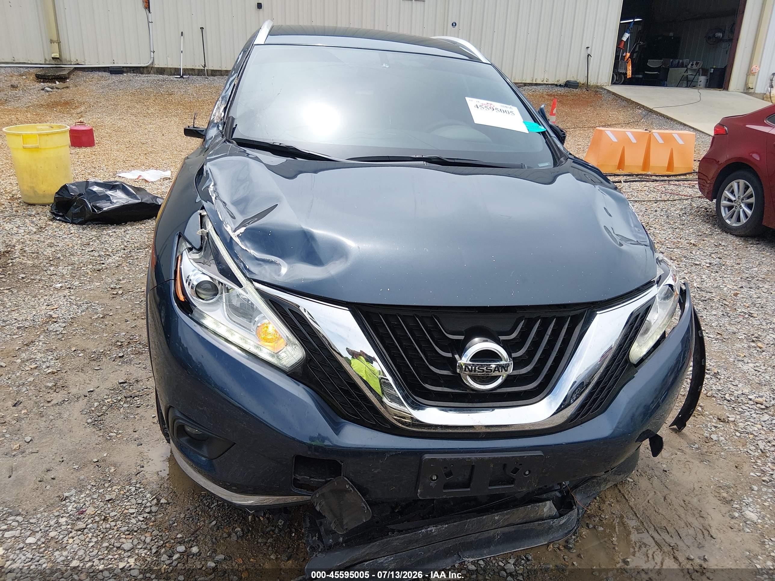 2015 Nissan Murano Sl Blue vin: 5N1AZ2MG5FN213420