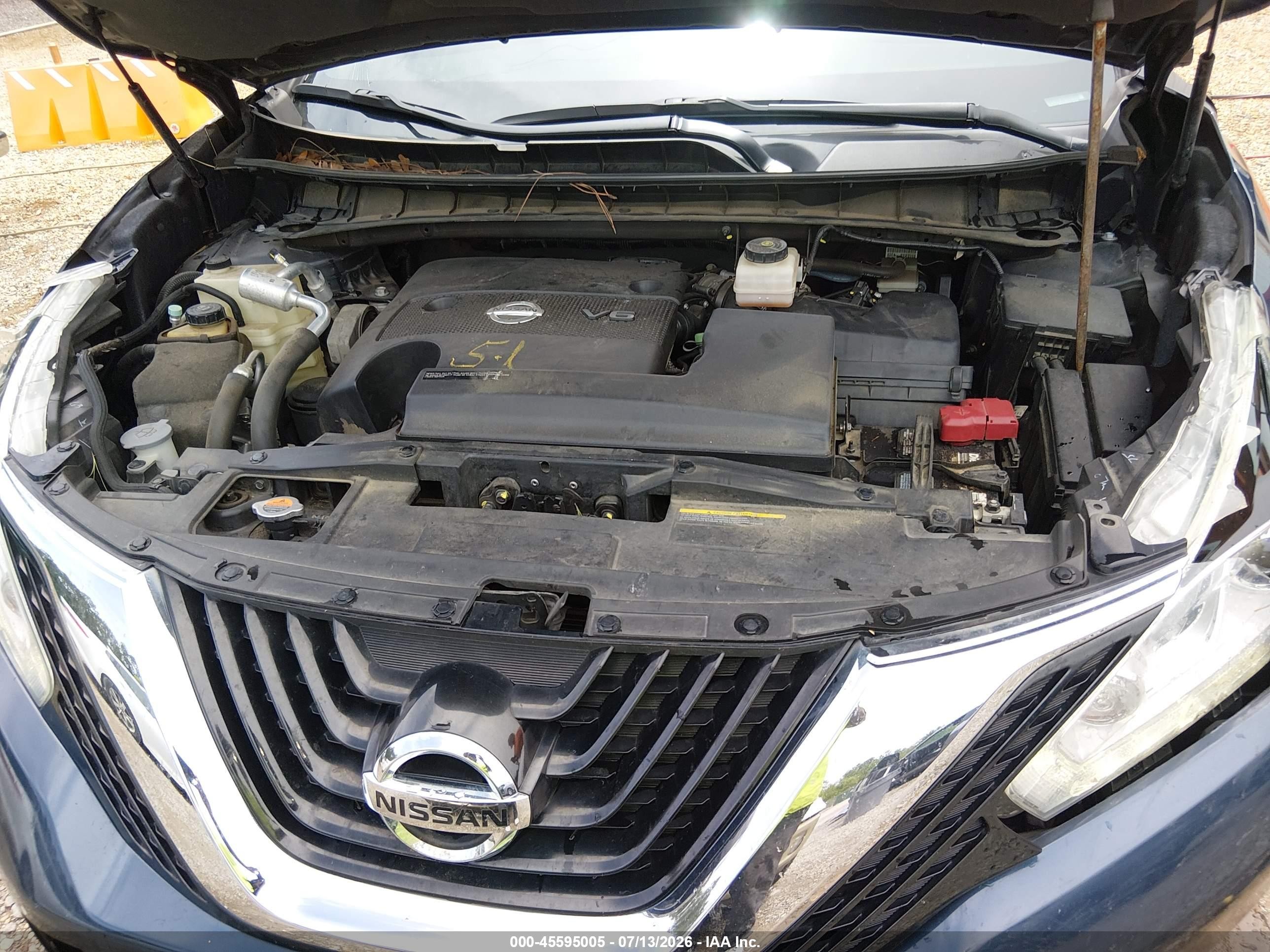 2015 Nissan Murano Sl Blue vin: 5N1AZ2MG5FN213420