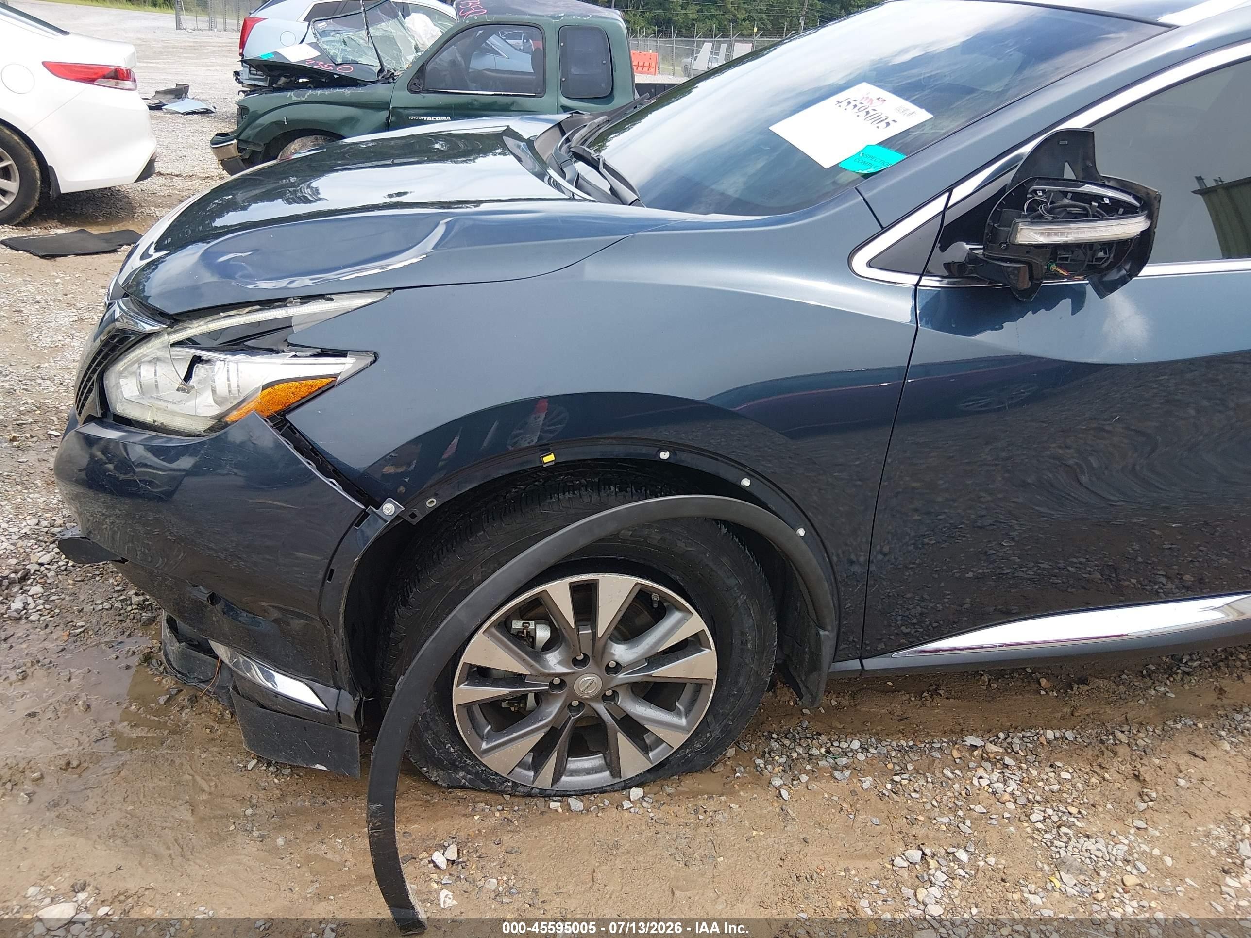 2015 Nissan Murano Sl Blue vin: 5N1AZ2MG5FN213420