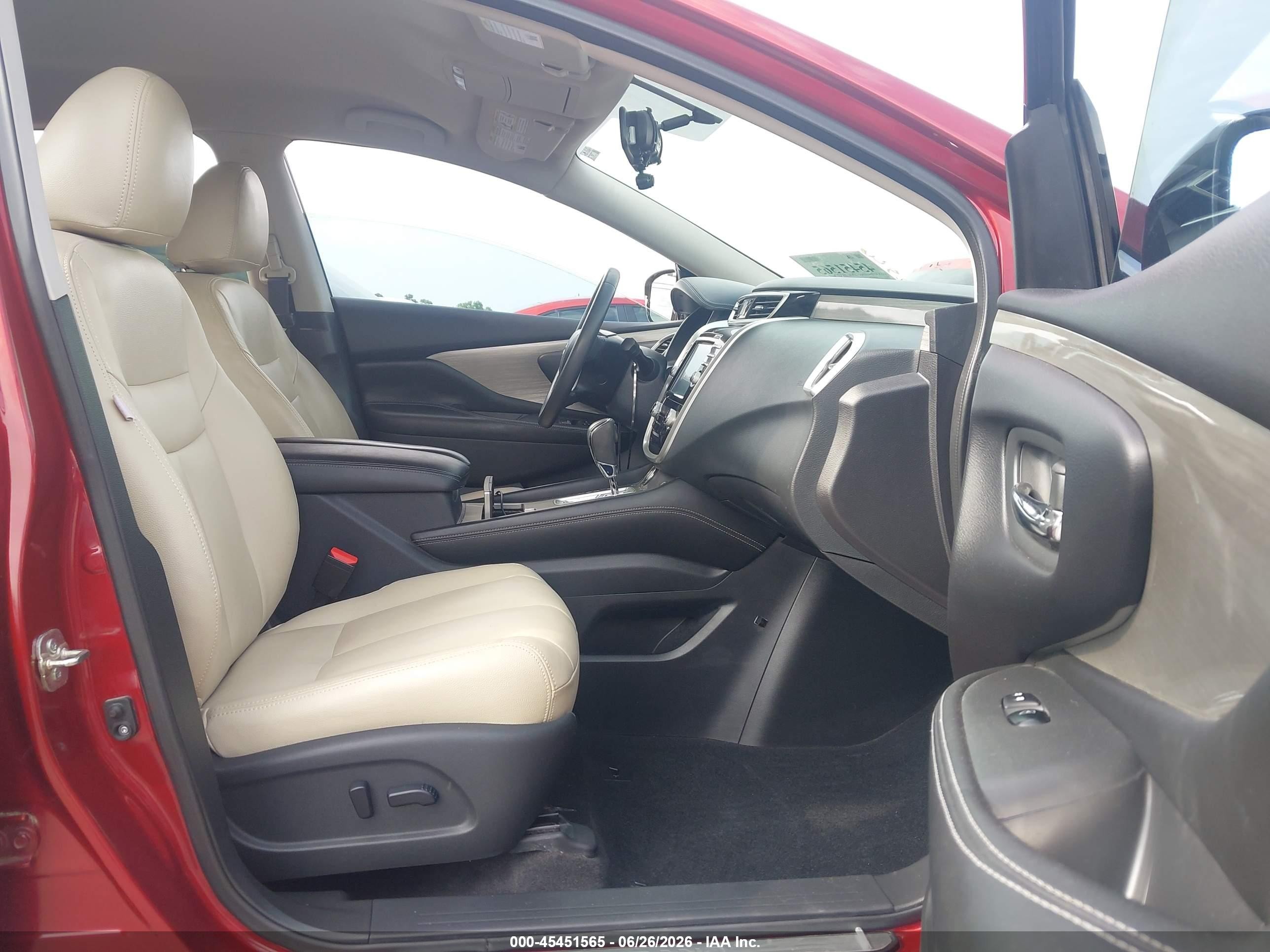 2015 Nissan Murano Sv Red vin: 5N1AZ2MG5FN234137