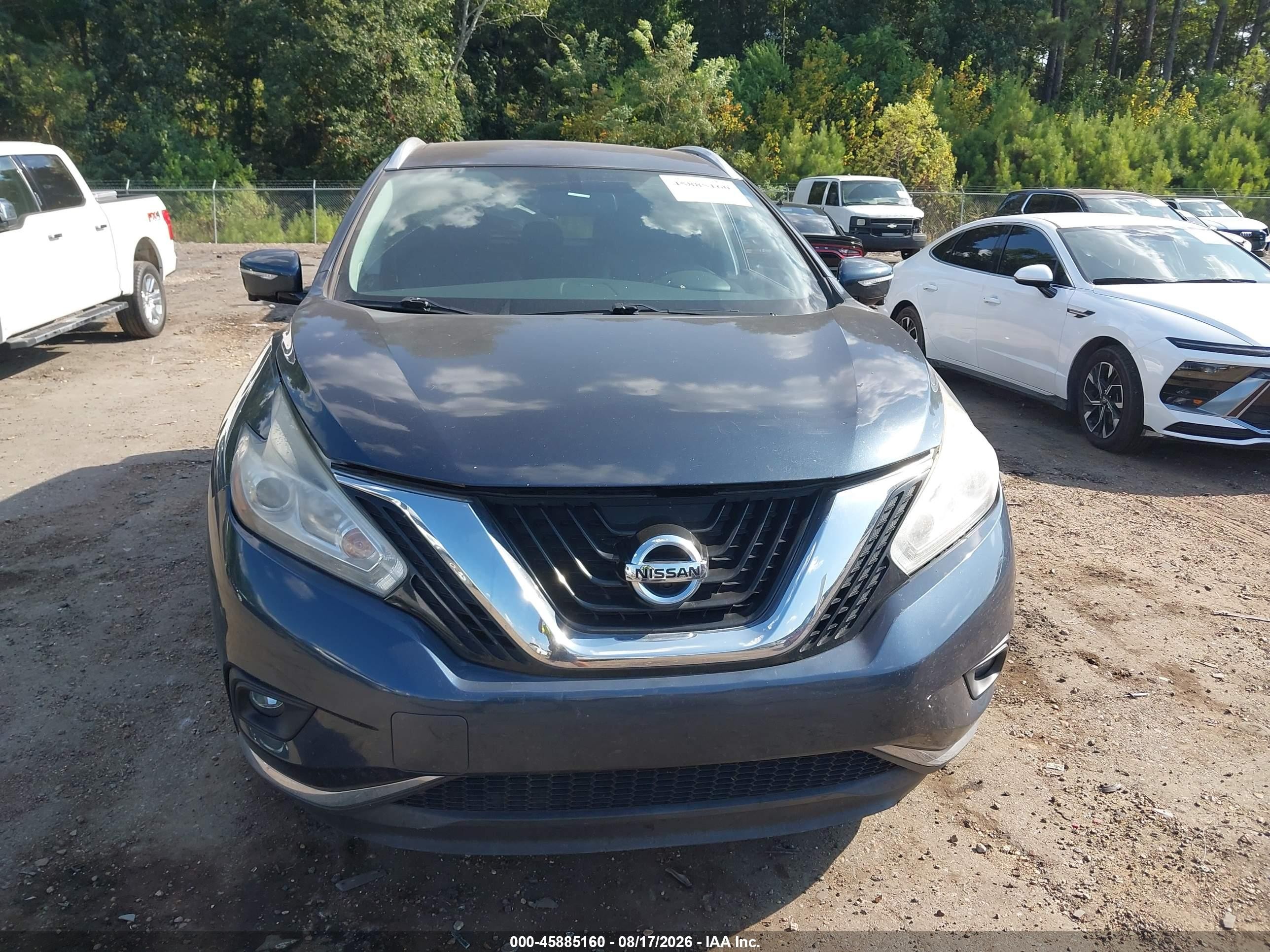 2015 Nissan Murano Sl Blue vin: 5N1AZ2MG5FN244165