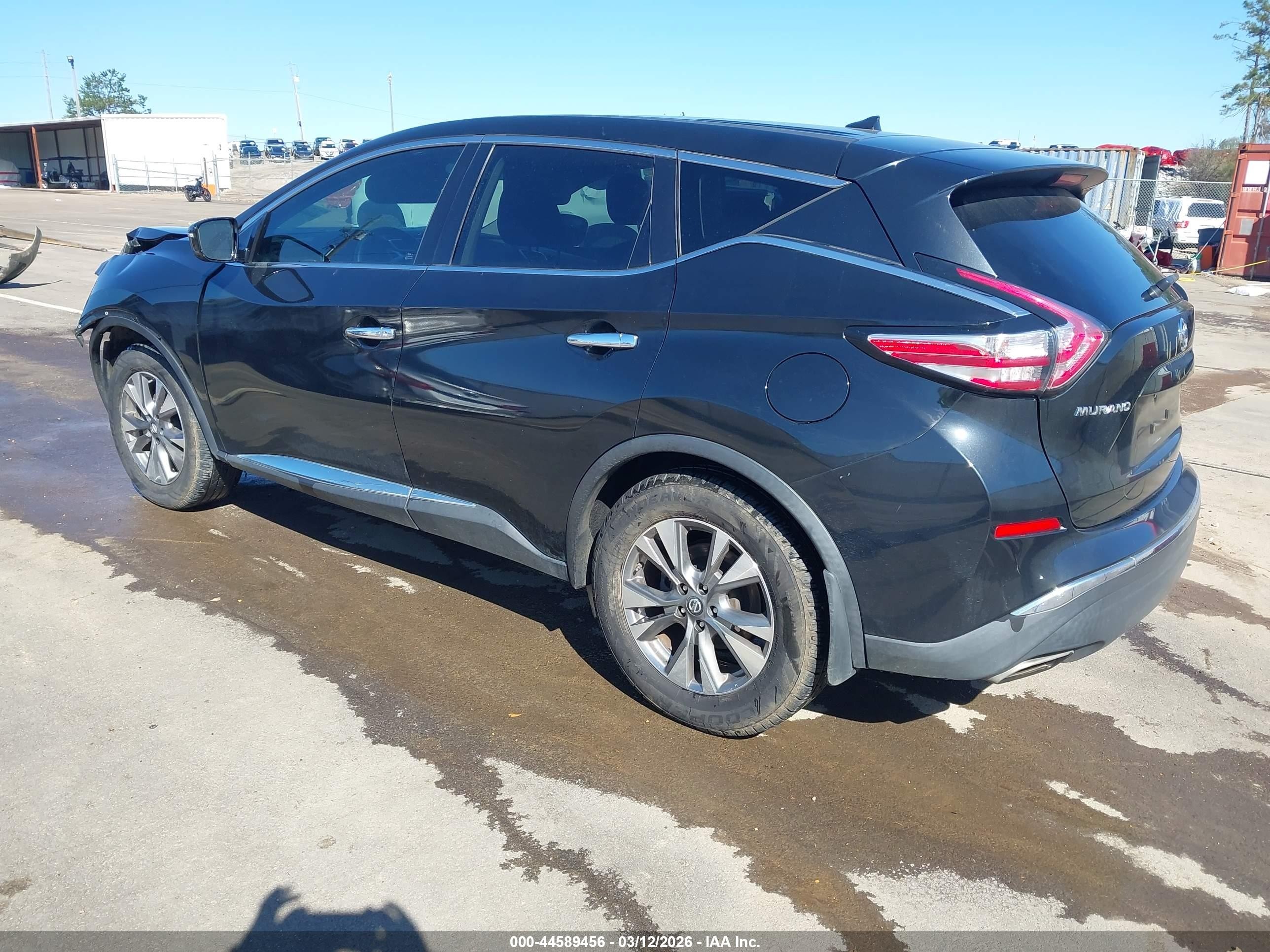 2015 Nissan Murano S Black vin: 5N1AZ2MG5FN250287