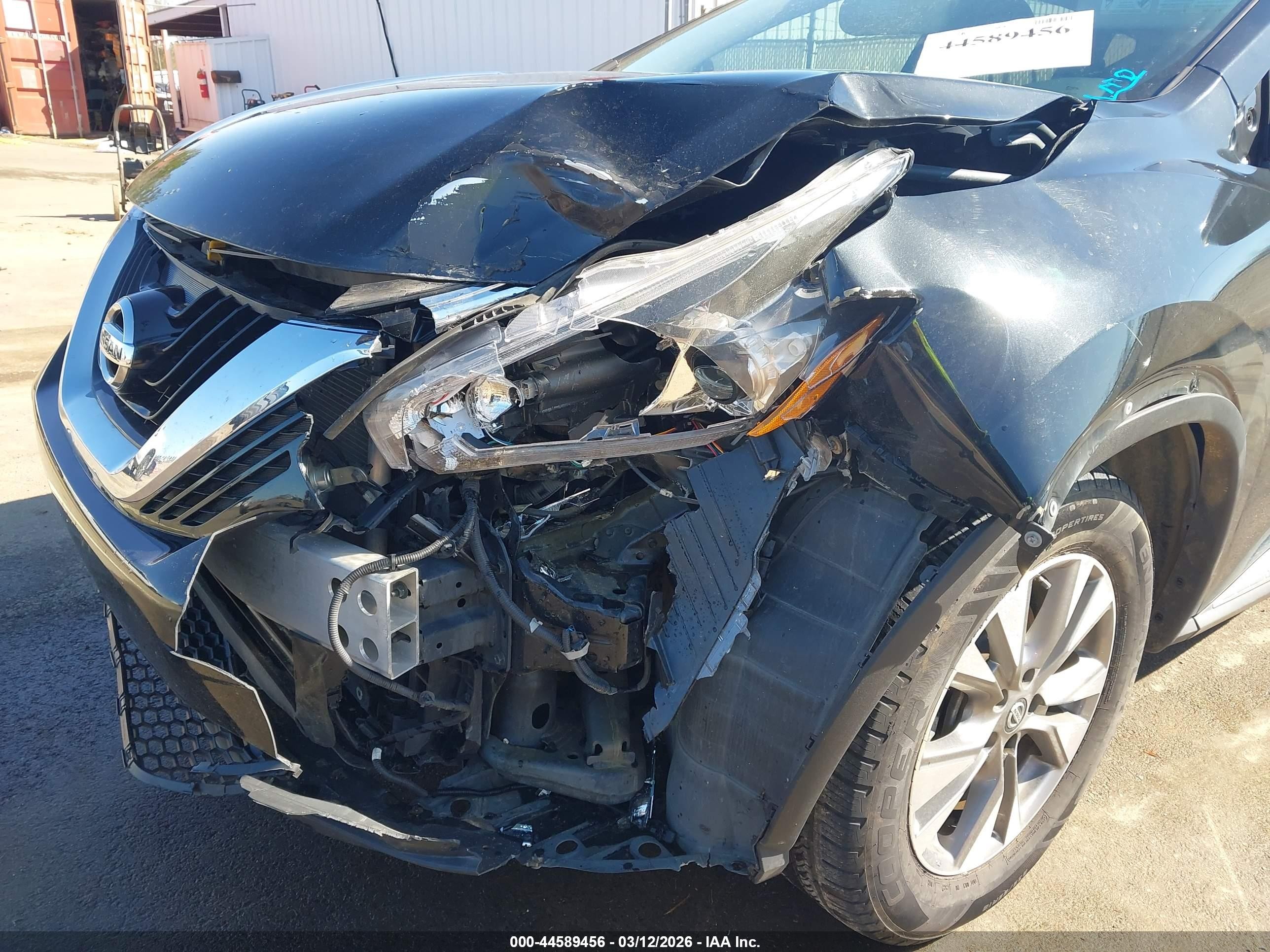 2015 Nissan Murano S Black vin: 5N1AZ2MG5FN250287
