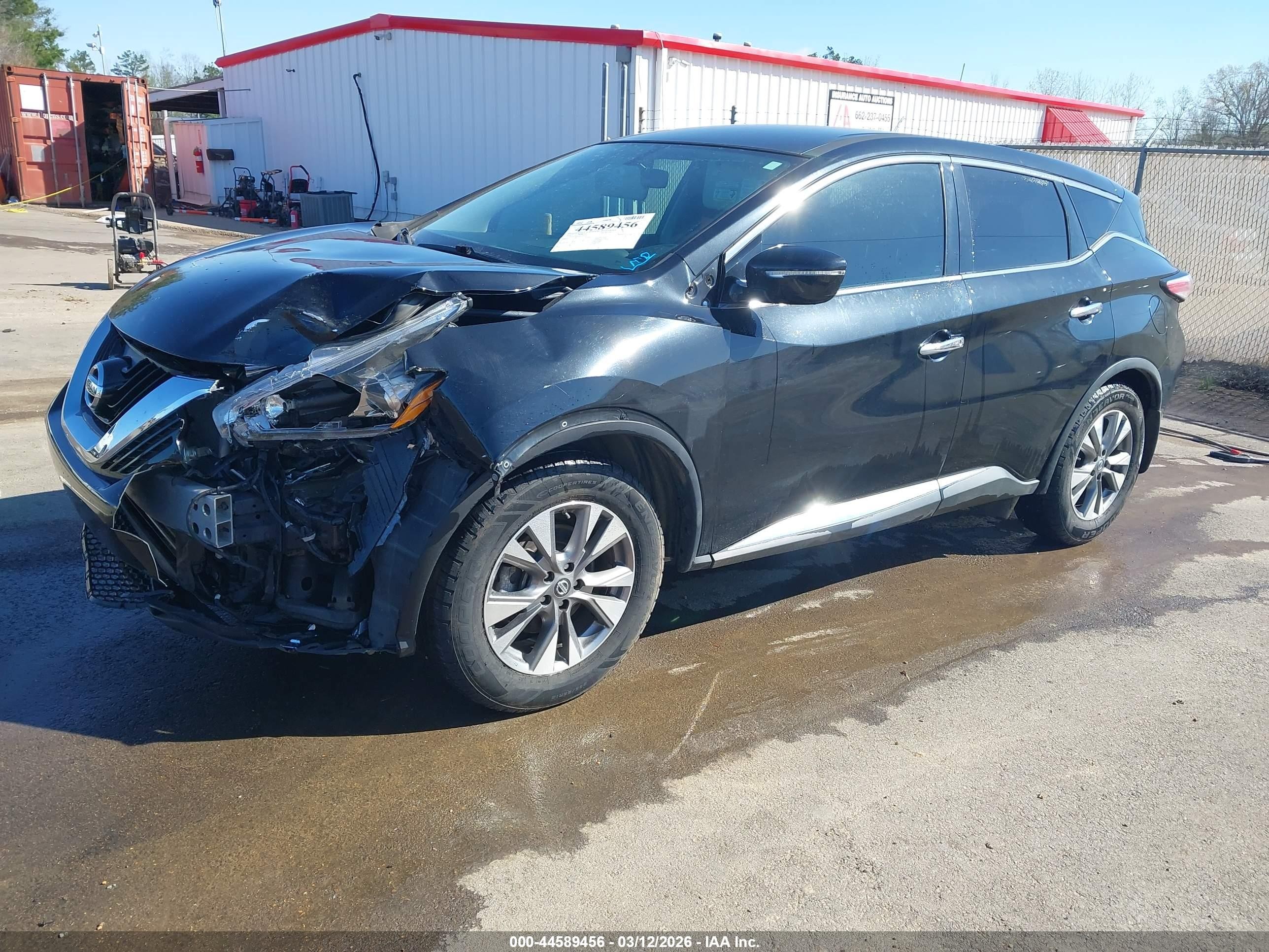 2015 Nissan Murano S Black vin: 5N1AZ2MG5FN250287